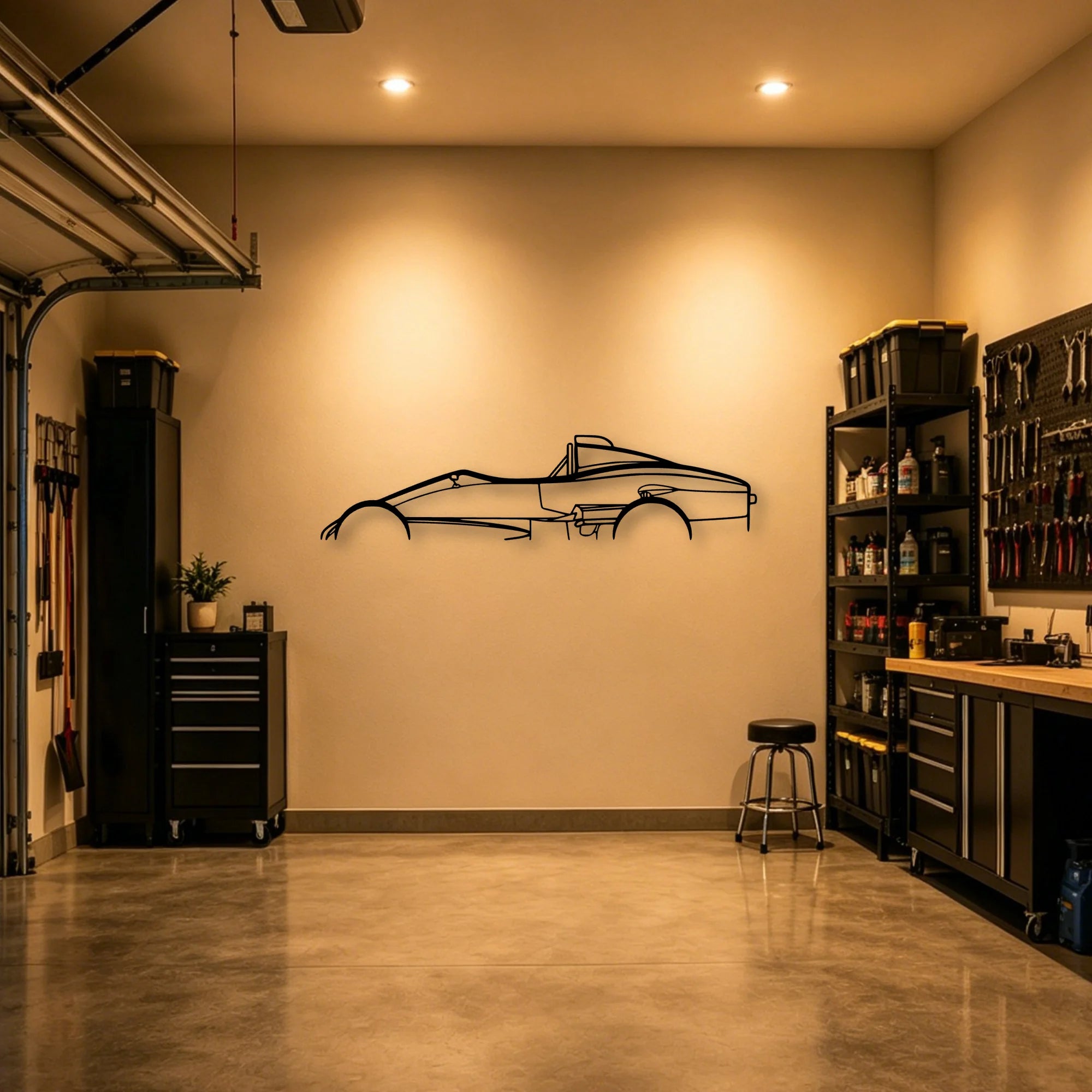 Formula Vee Citation Classic Silhouette Metal Wall Art - Automotive Garage Decor