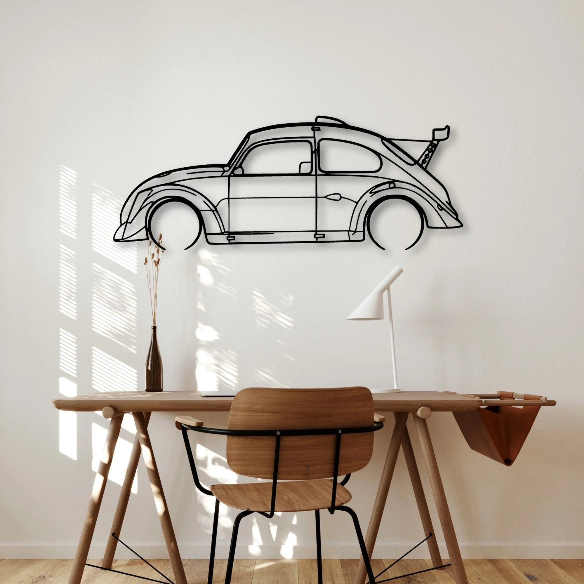 Fun Cup Classic Silhouette Metal Wall Art - Automotive Garage Decor