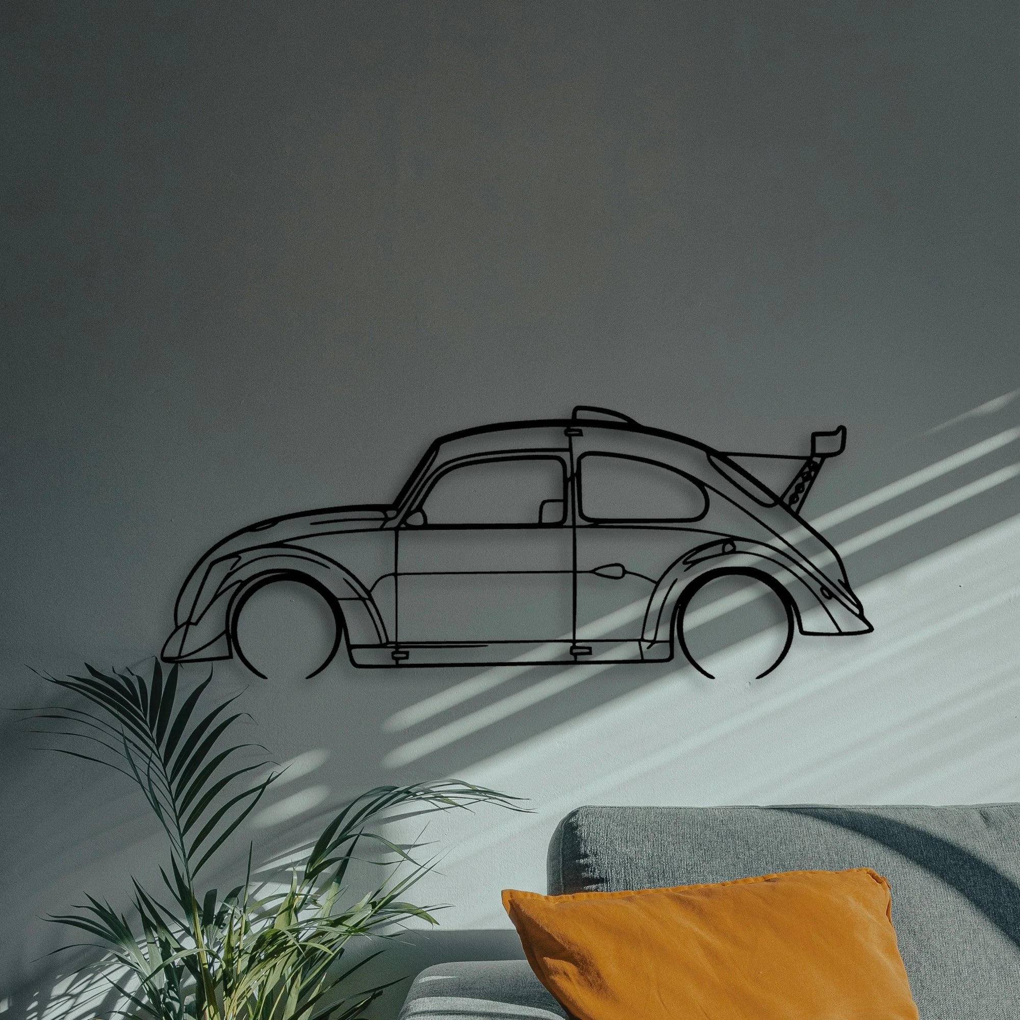 Fun Cup Classic Silhouette Metal Wall Art - Automotive Garage Decor