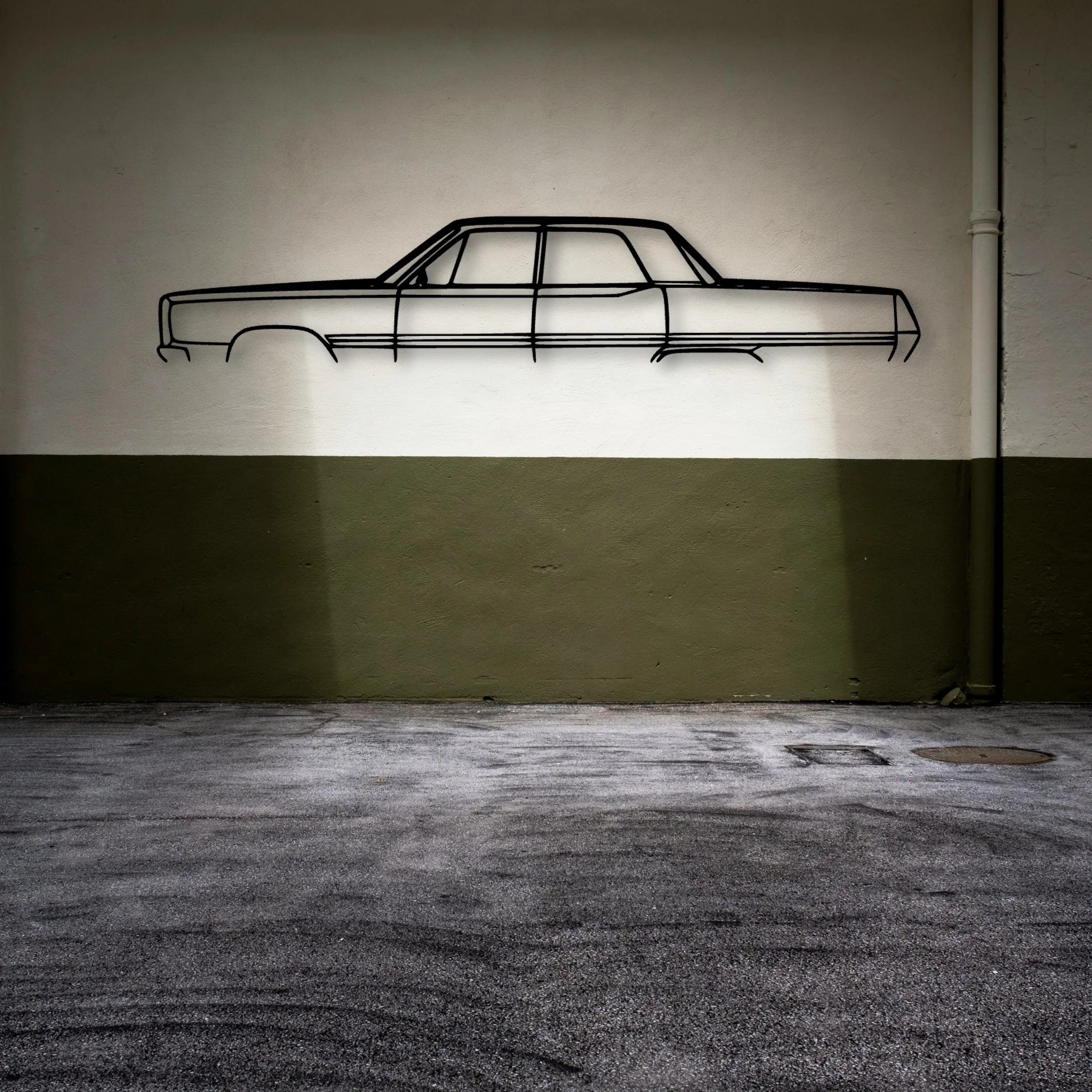 Fury 1967 Classic Silhouette Metal Wall Art - Automotive Garage Decor