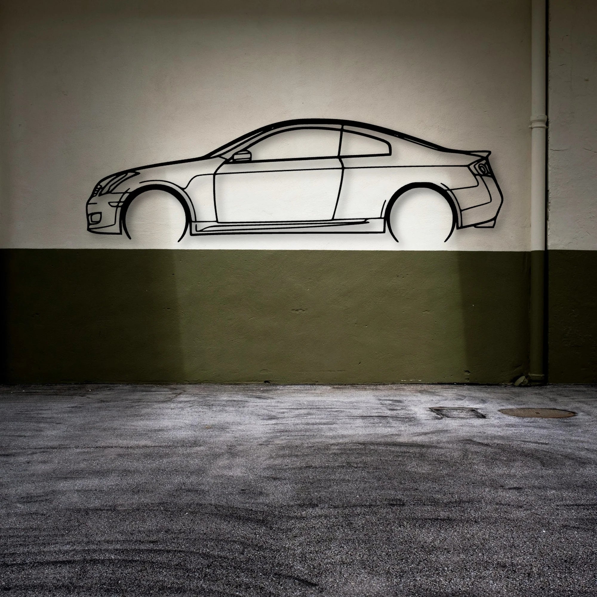 G35 2006 Classic Silhouette Metal Wall Art - Automotive Garage Decor