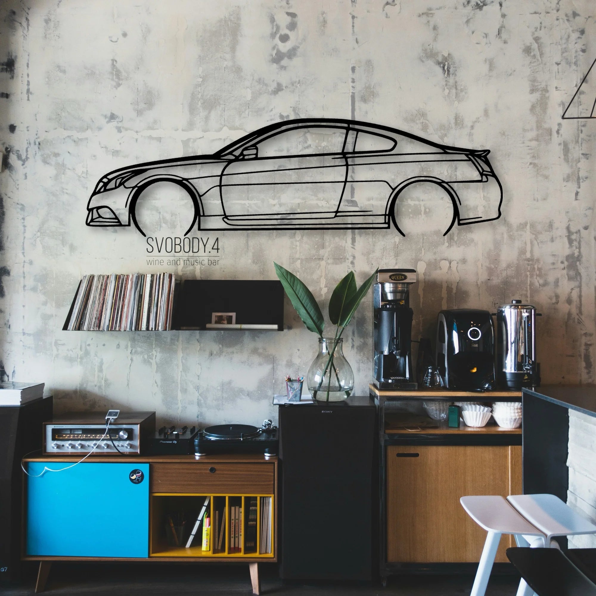 G37S 2008 Classic Silhouette Metal Wall Art - Automotive Garage Decor