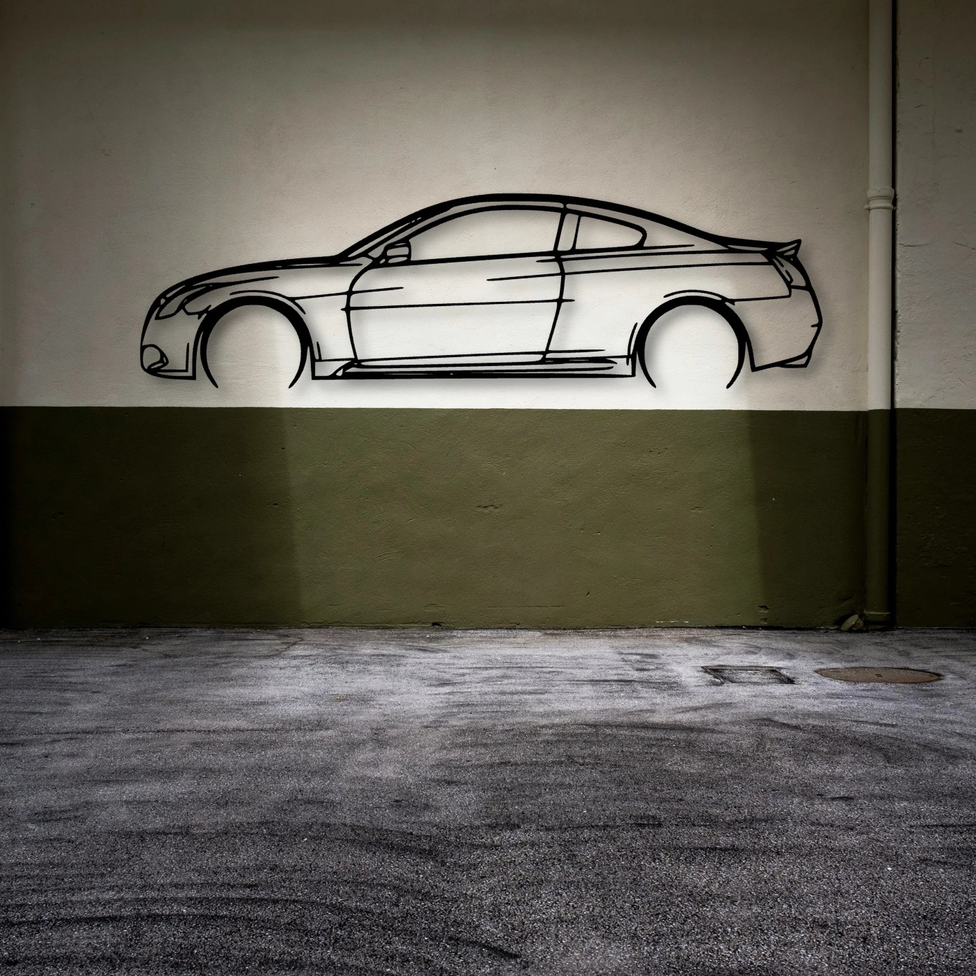 G37 2008 Classic Silhouette Metal Wall Art - Automotive Garage Decor
