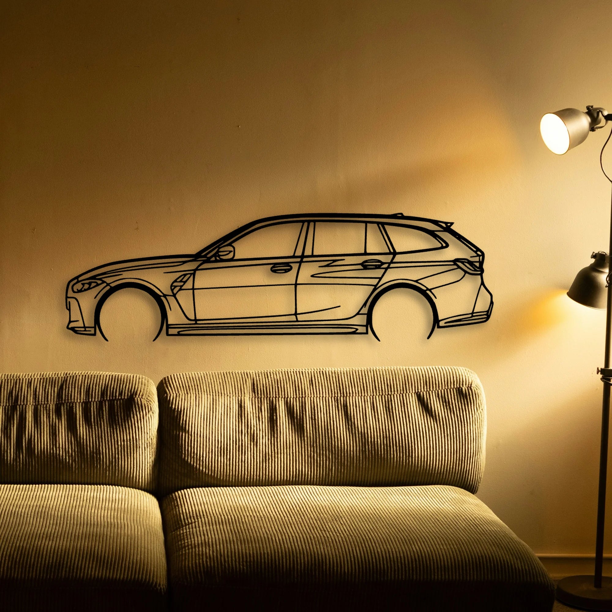 G81 M3 Touring Classic Silhouette Metal Wall Art - Automotive Garage Decor