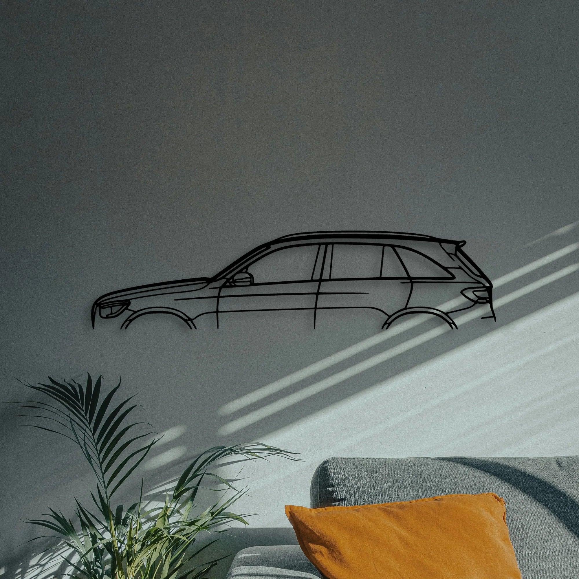 GLC 63 AMG Classic Silhouette Metal Wall Art - Automotive Garage Decor