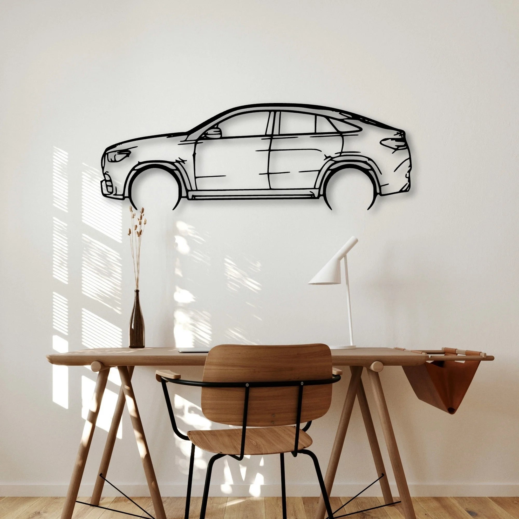 GLE 2021 Classic Silhouette Metal Wall Art - Automotive Garage Decor