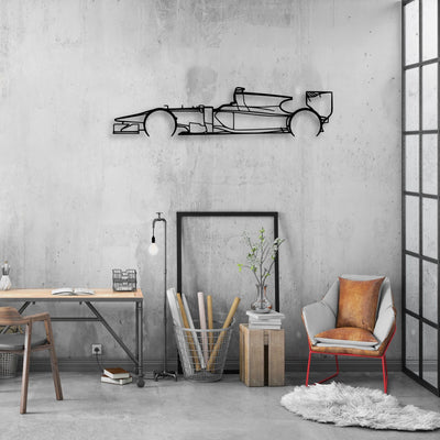GP2 11 Classic Silhouette Metal Wall Art - Automotive Garage Decor