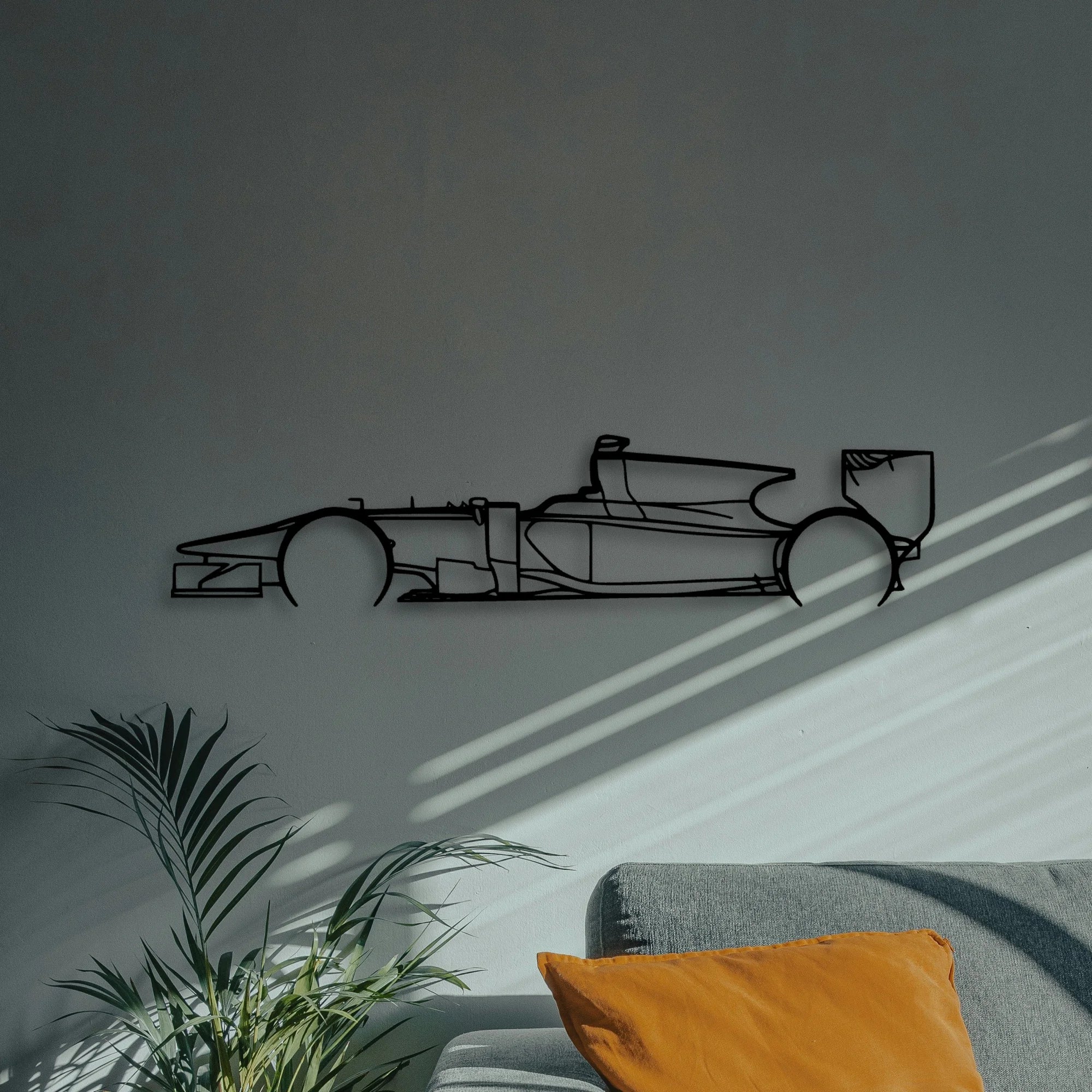 GP2 11 Classic Silhouette Metal Wall Art - Automotive Garage Decor
