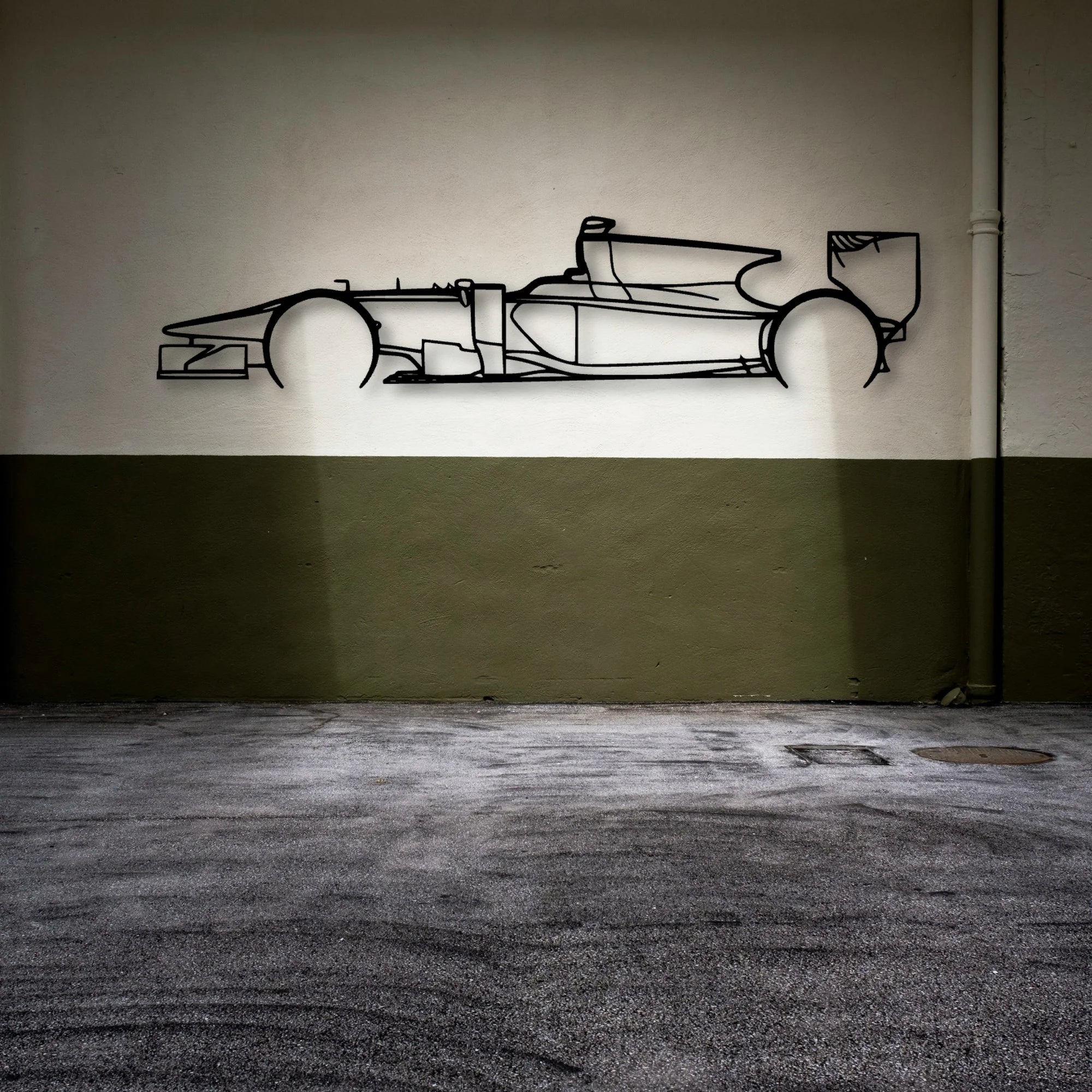 GP2 11 Classic Silhouette Metal Wall Art - Automotive Garage Decor