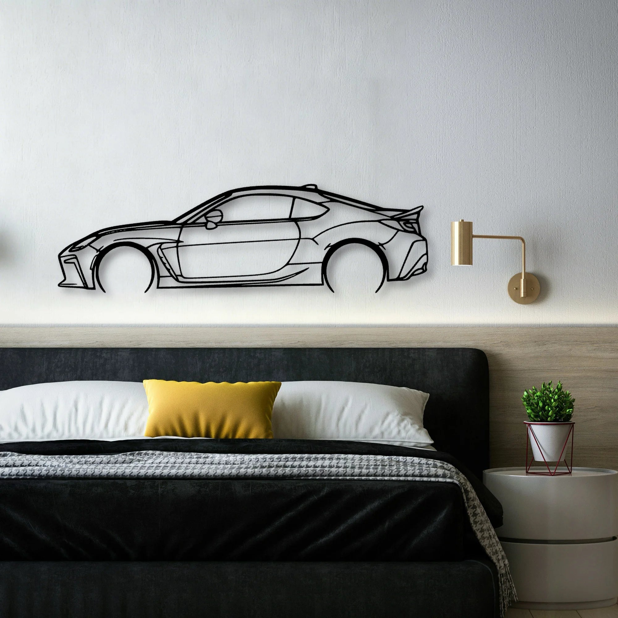 GR86 2022 2 Classic Silhouette Metal Wall Art - Automotive Garage Decor