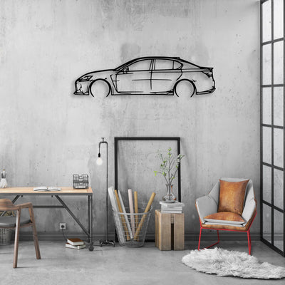 GS-F 2016 Classic Silhouette Metal Wall Art - Automotive Garage Decor