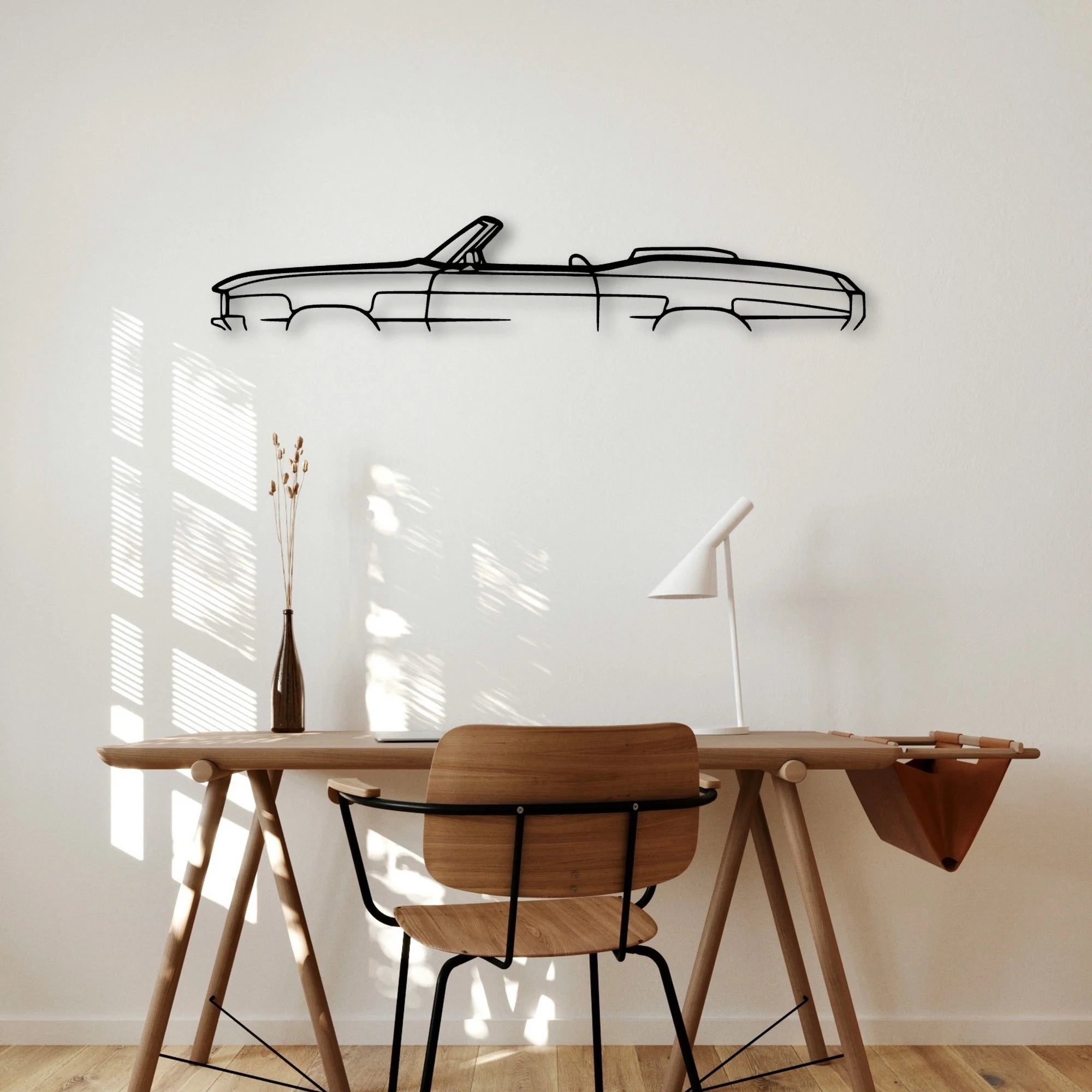 GS 1970 Cabrio Classic Silhouette Metal Wall Art - Automotive Garage Decor