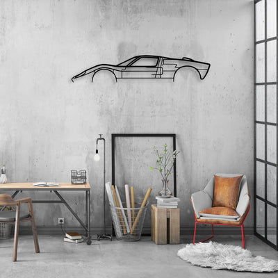 GT-40 Classic Silhouette Metal Wall Art - Automotive Garage Decor