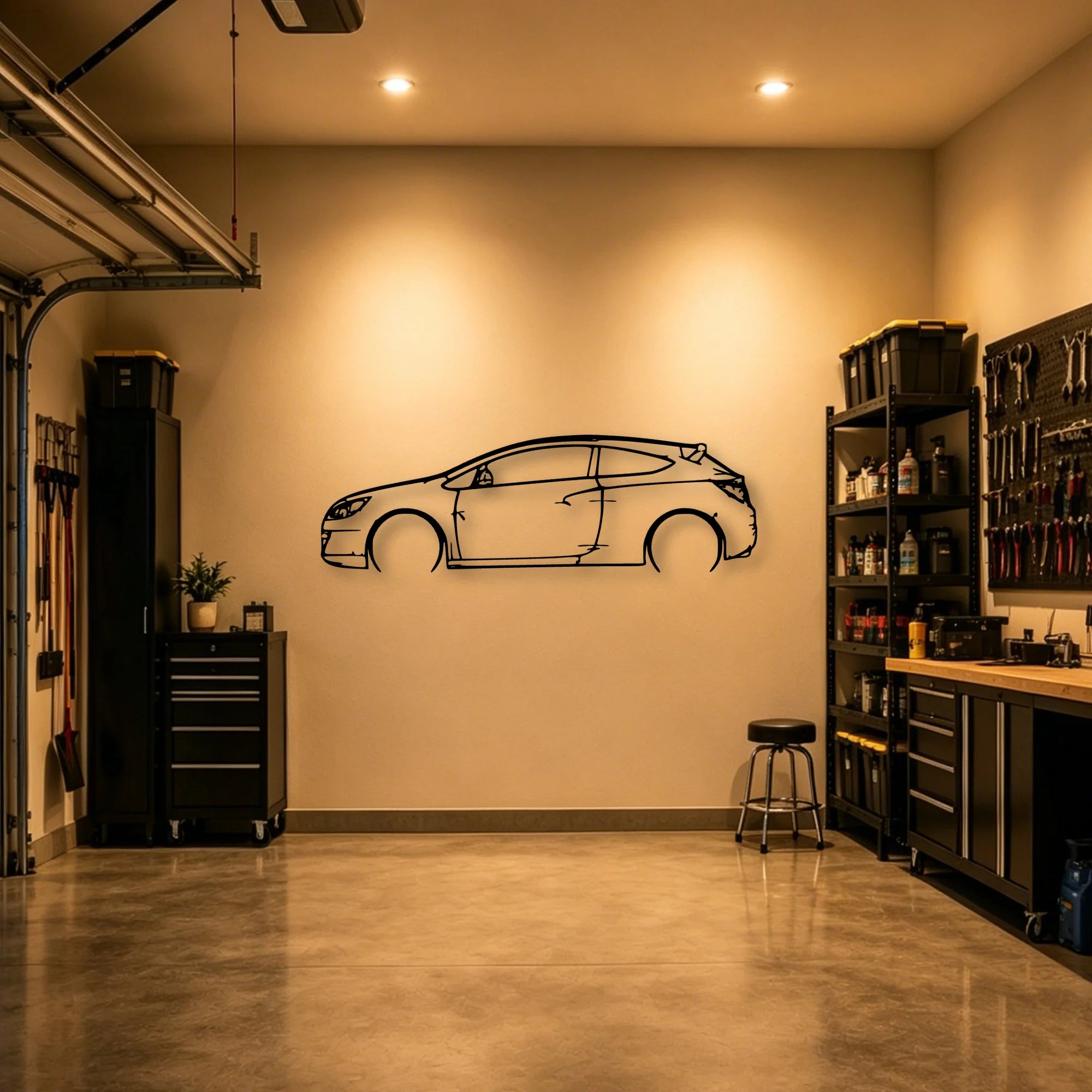 GTC 2013 Classic Silhouette Metal Wall Art - Automotive Garage Decor