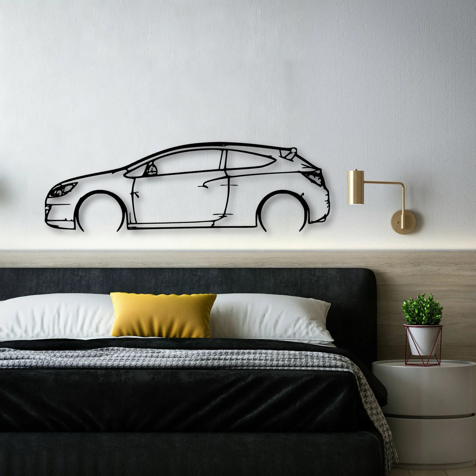GTC 2013 Classic Silhouette Metal Wall Art - Automotive Garage Decor