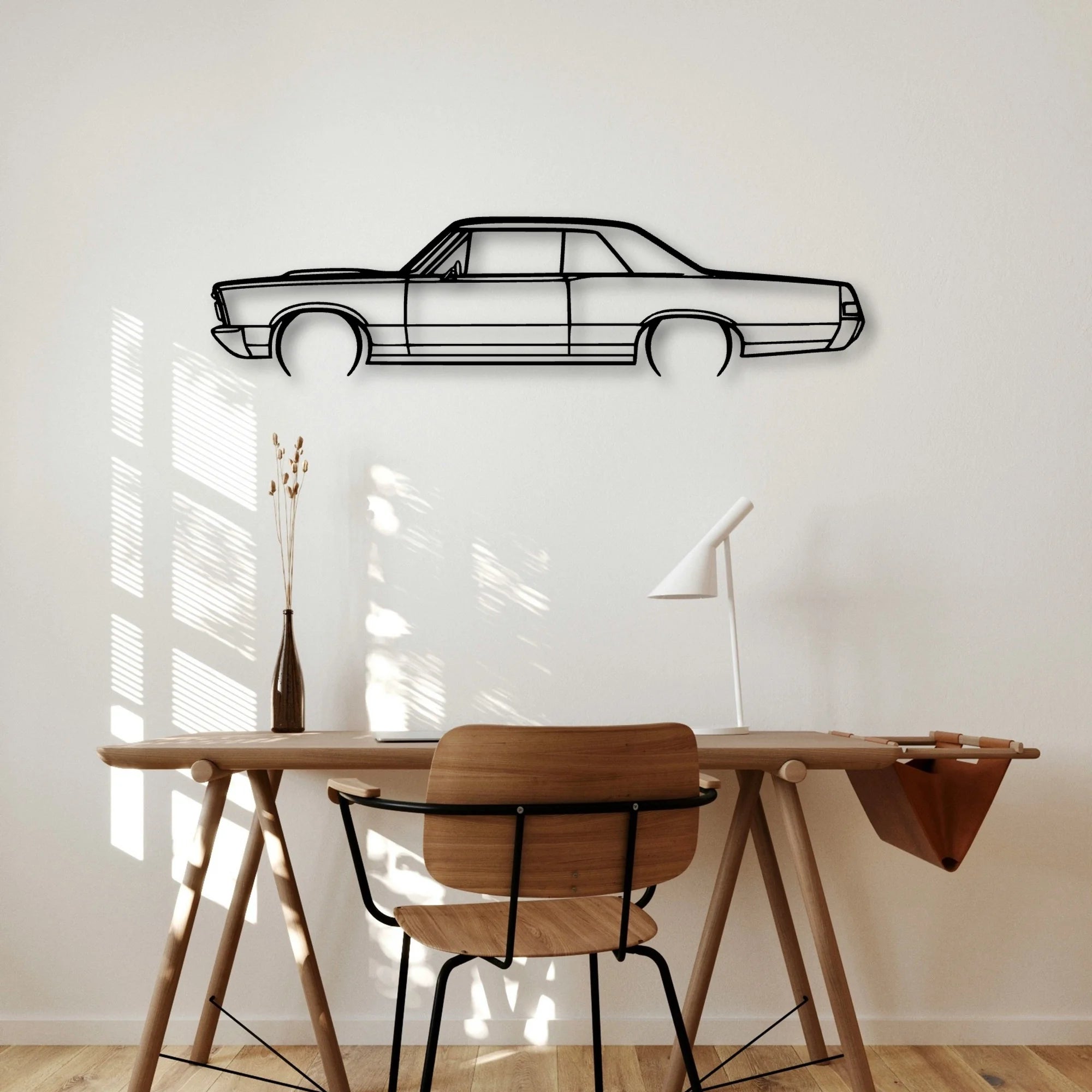 GTO 1965 Classic Silhouette Metal Wall Art - Automotive Garage Decor