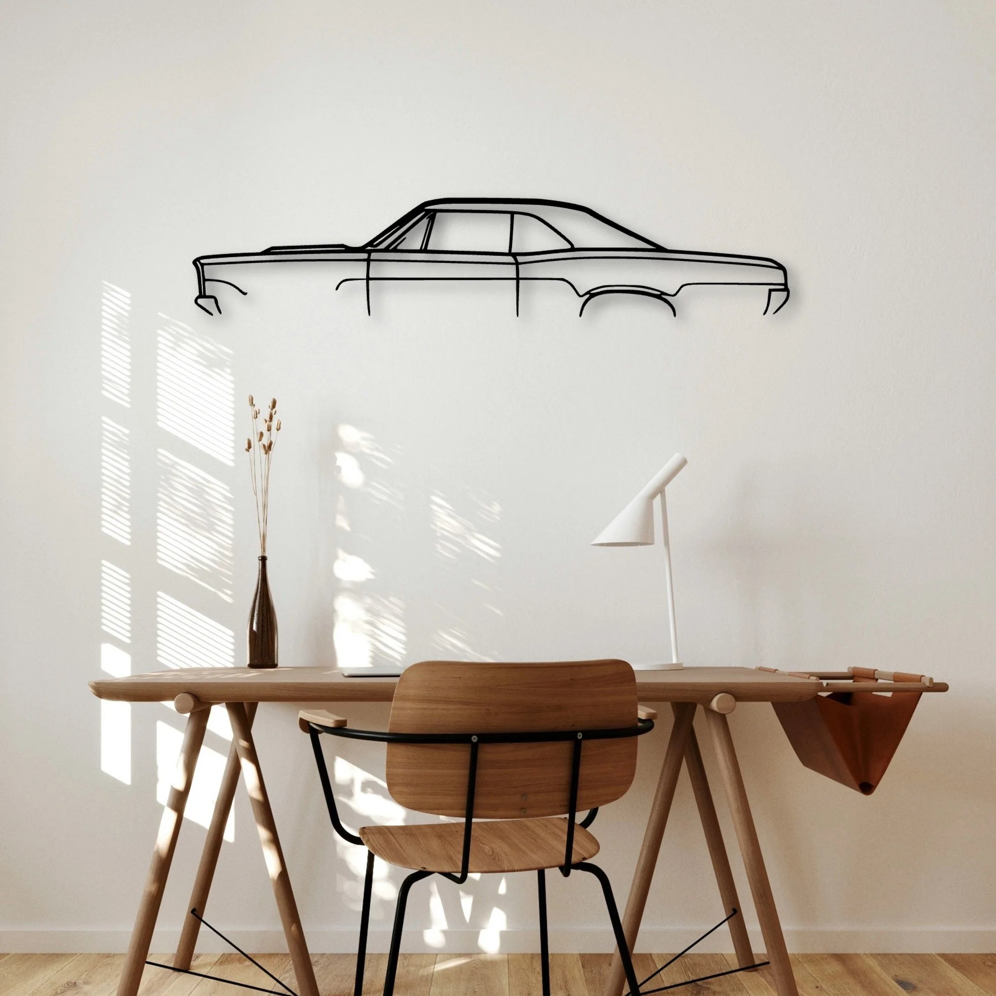 GTO 1966 Classic Silhouette Metal Wall Art - Automotive Garage Decor