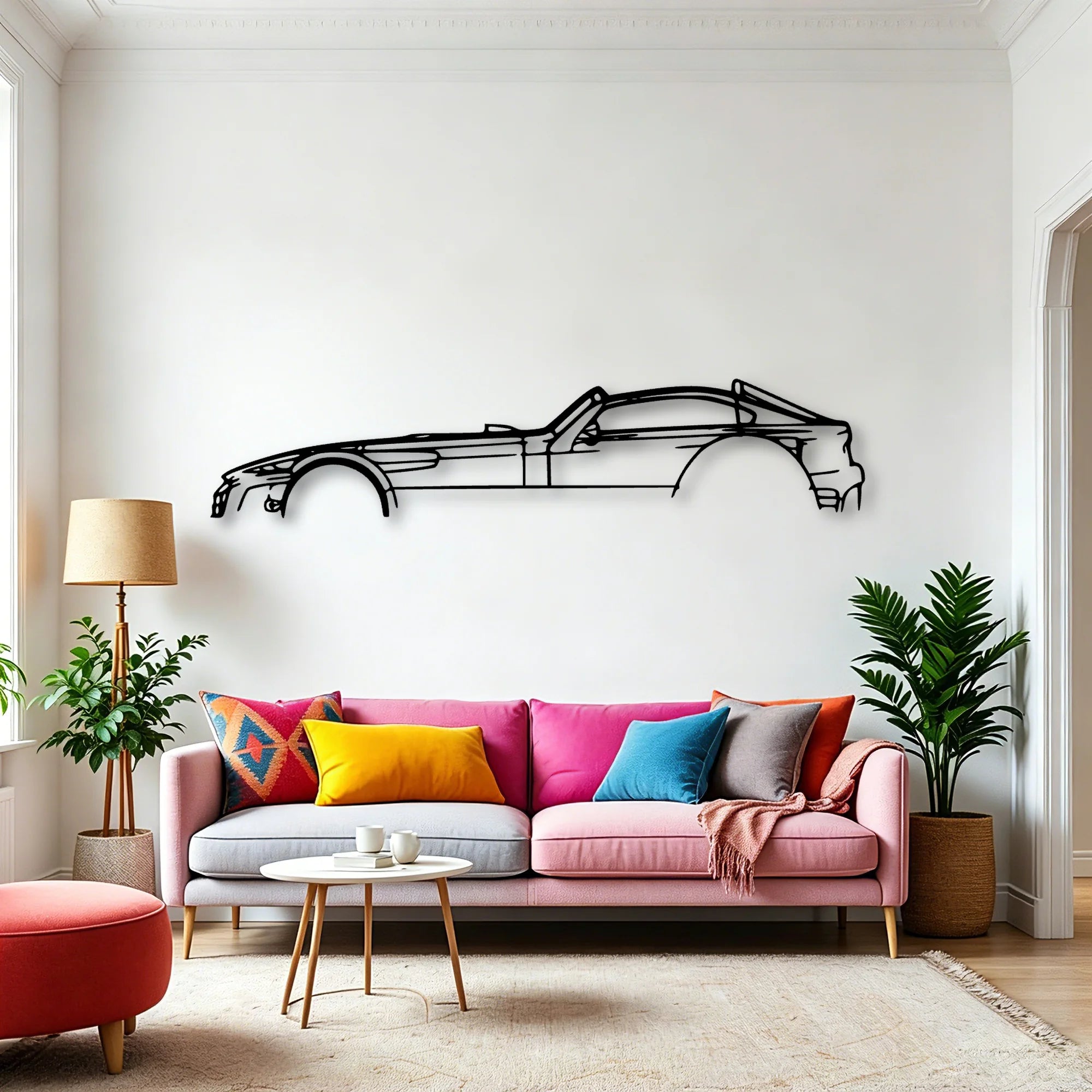 GTO D8 Classic Silhouette Metal Wall Art - Automotive Garage Decor