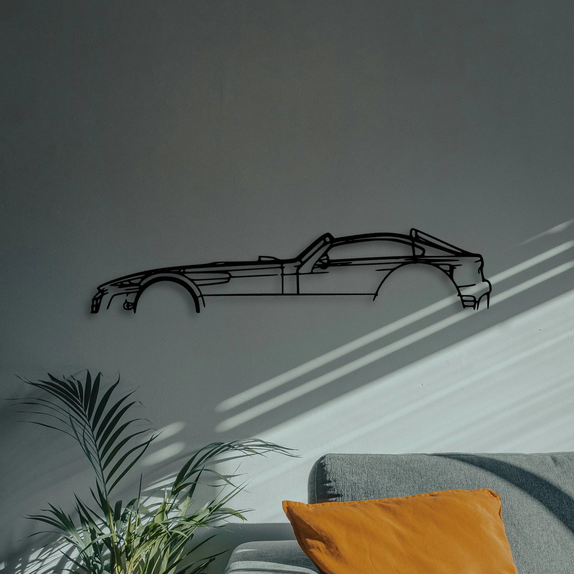 GTO D8 Classic Silhouette Metal Wall Art - Automotive Garage Decor