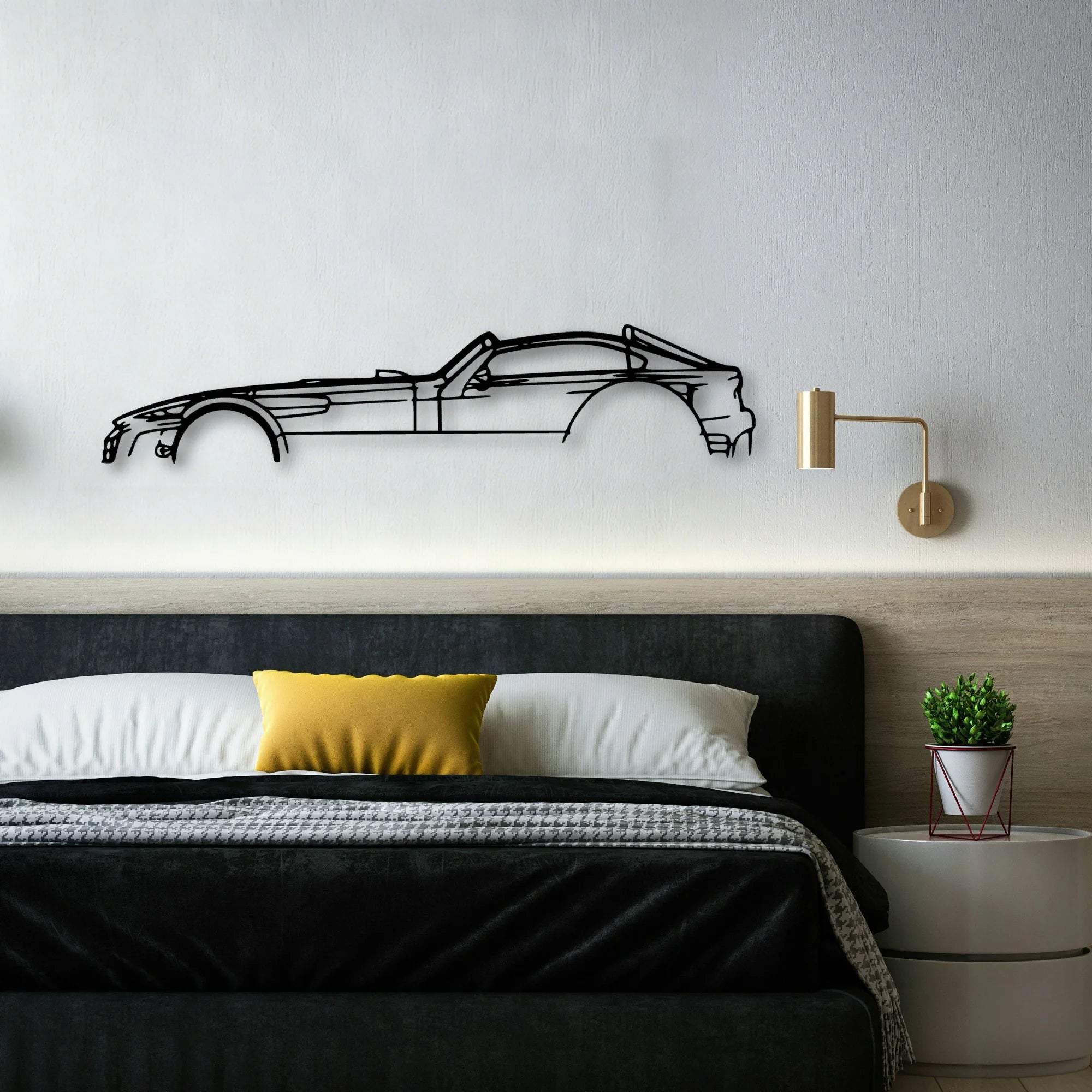 GTO D8 Classic Silhouette Metal Wall Art - Automotive Garage Decor