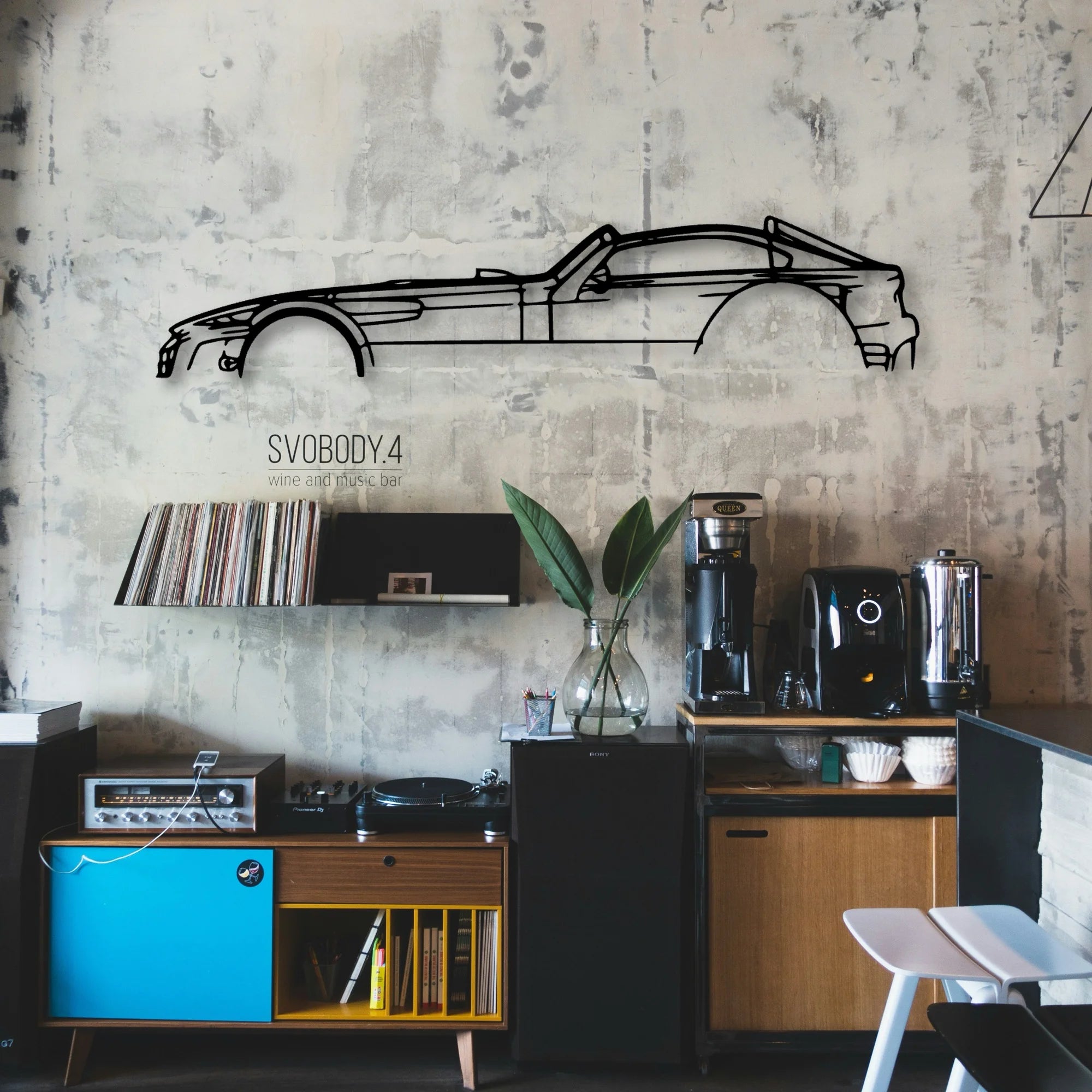 GTO D8 Classic Silhouette Metal Wall Art - Automotive Garage Decor
