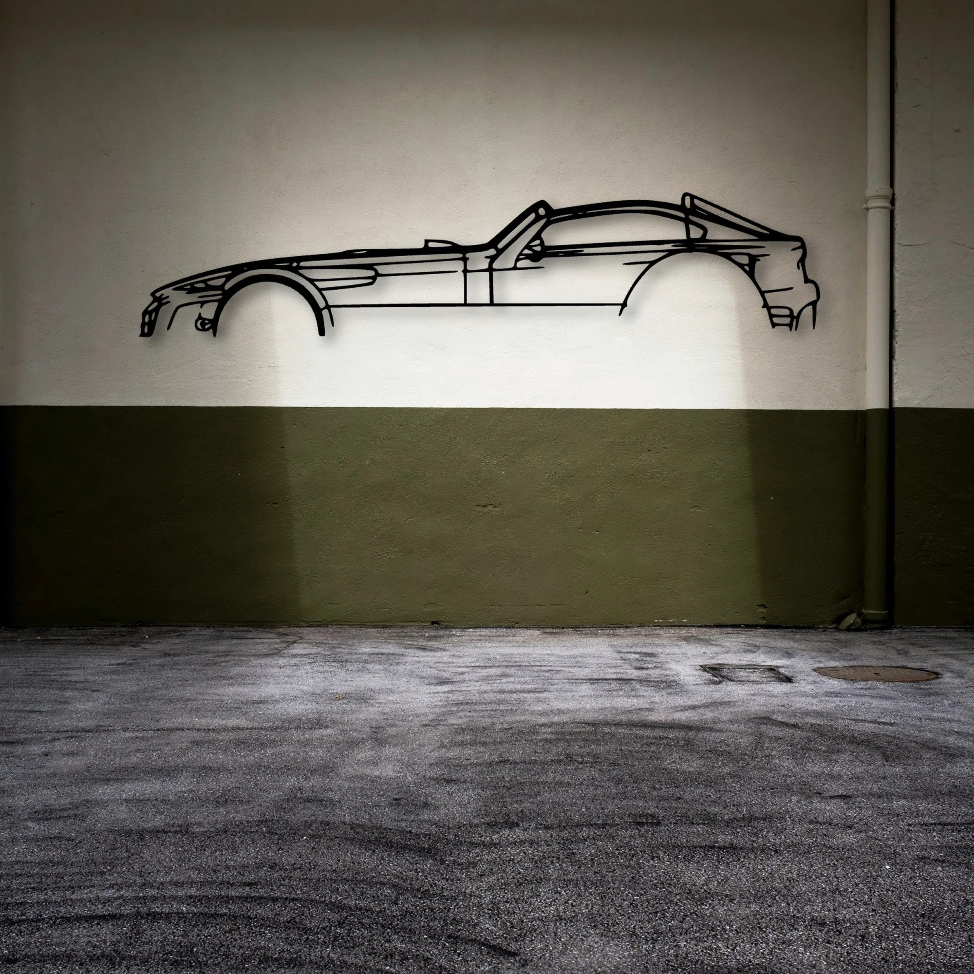 GTO D8 Classic Silhouette Metal Wall Art - Automotive Garage Decor