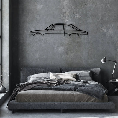 GTV 1973 Classic Silhouette Metal Wall Art - Automotive Garage Decor