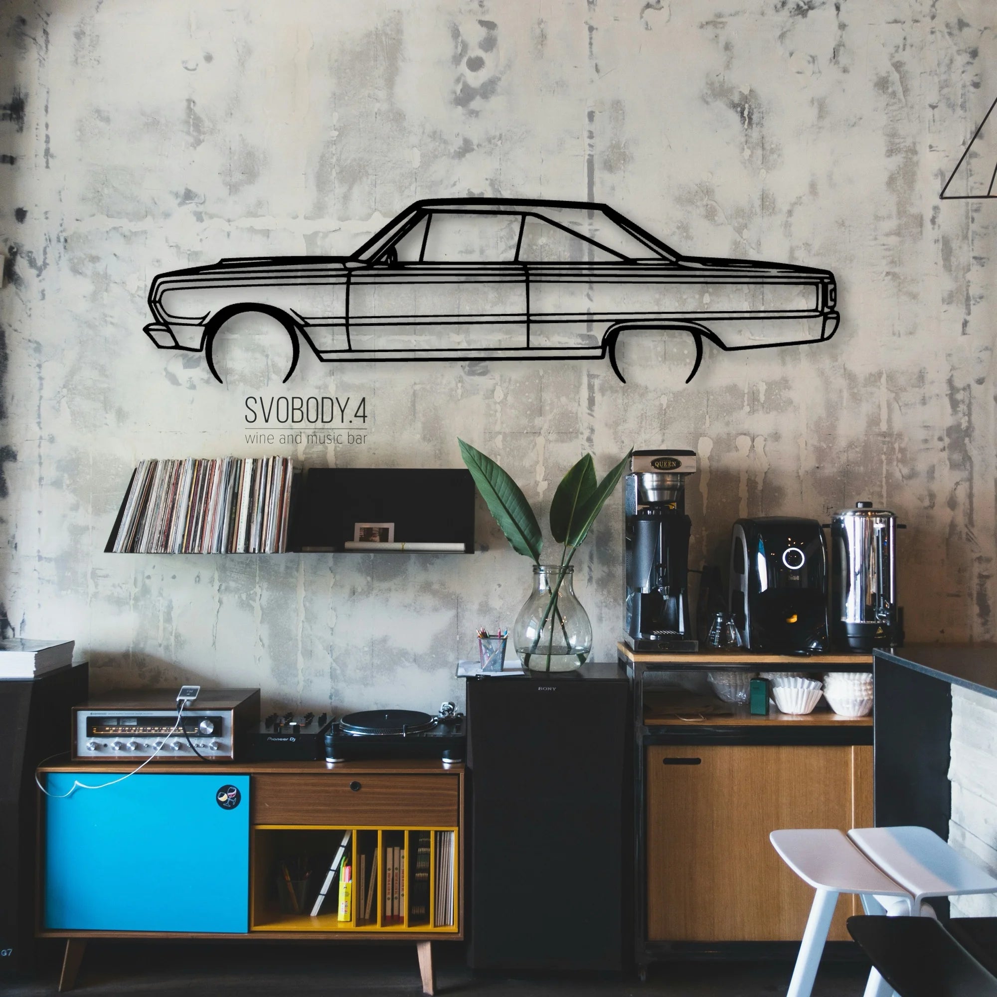 GTX 1967 Classic Silhouette Metal Wall Art - Automotive Garage Decor