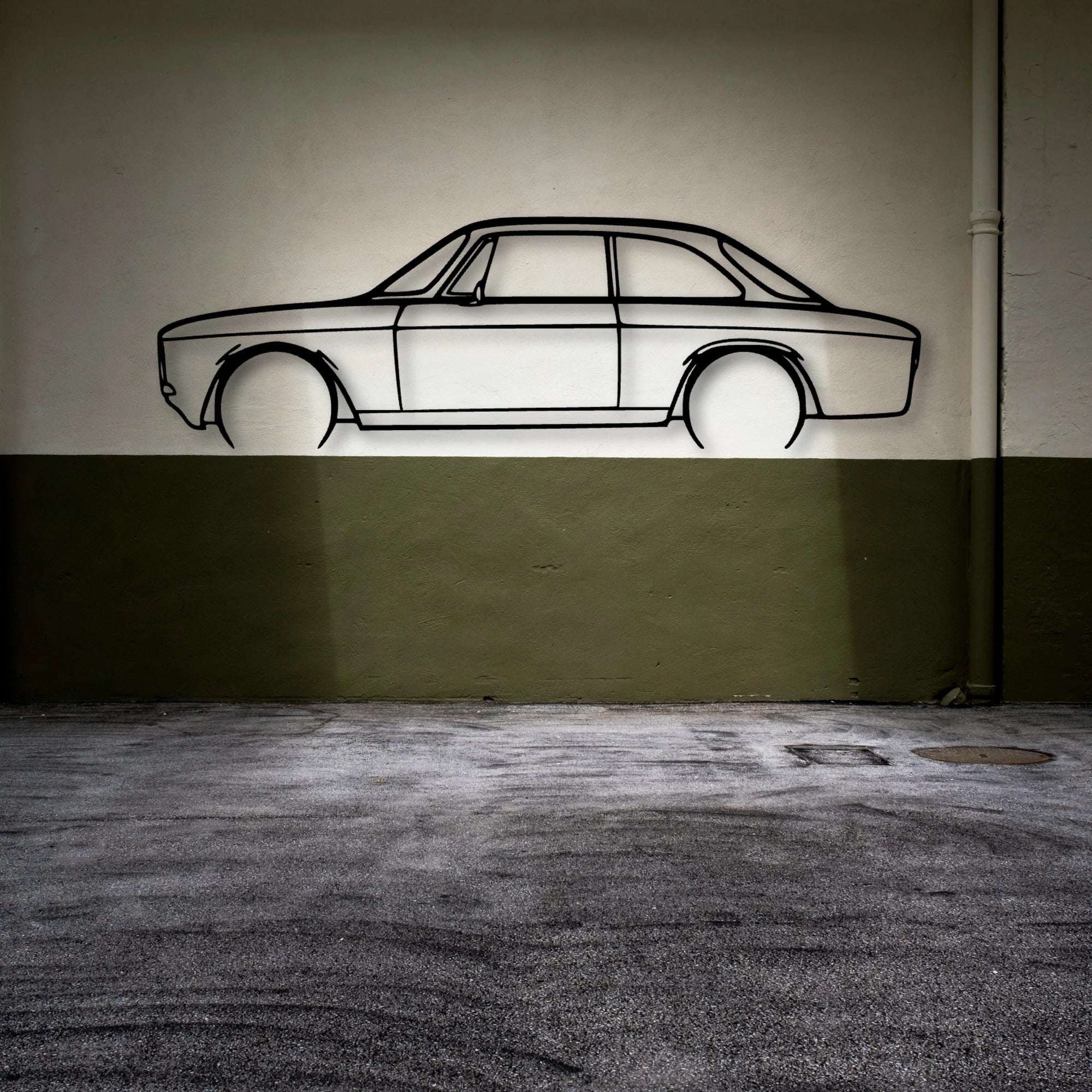 GT 1300 1971 Classic Silhouette Metal Wall Art - Automotive Garage Decor