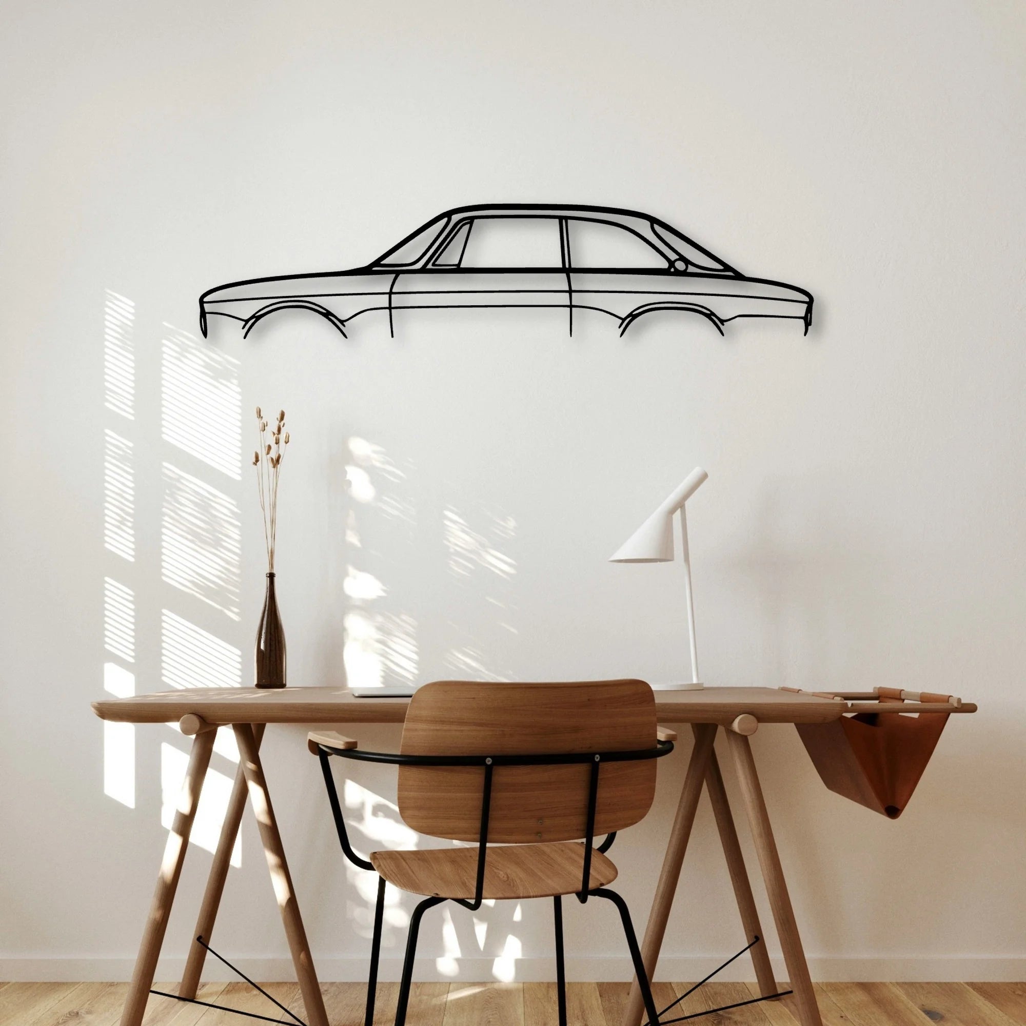 GT 1600 Junior 1975 Classic Silhouette Metal Wall Art - Automotive Garage Decor