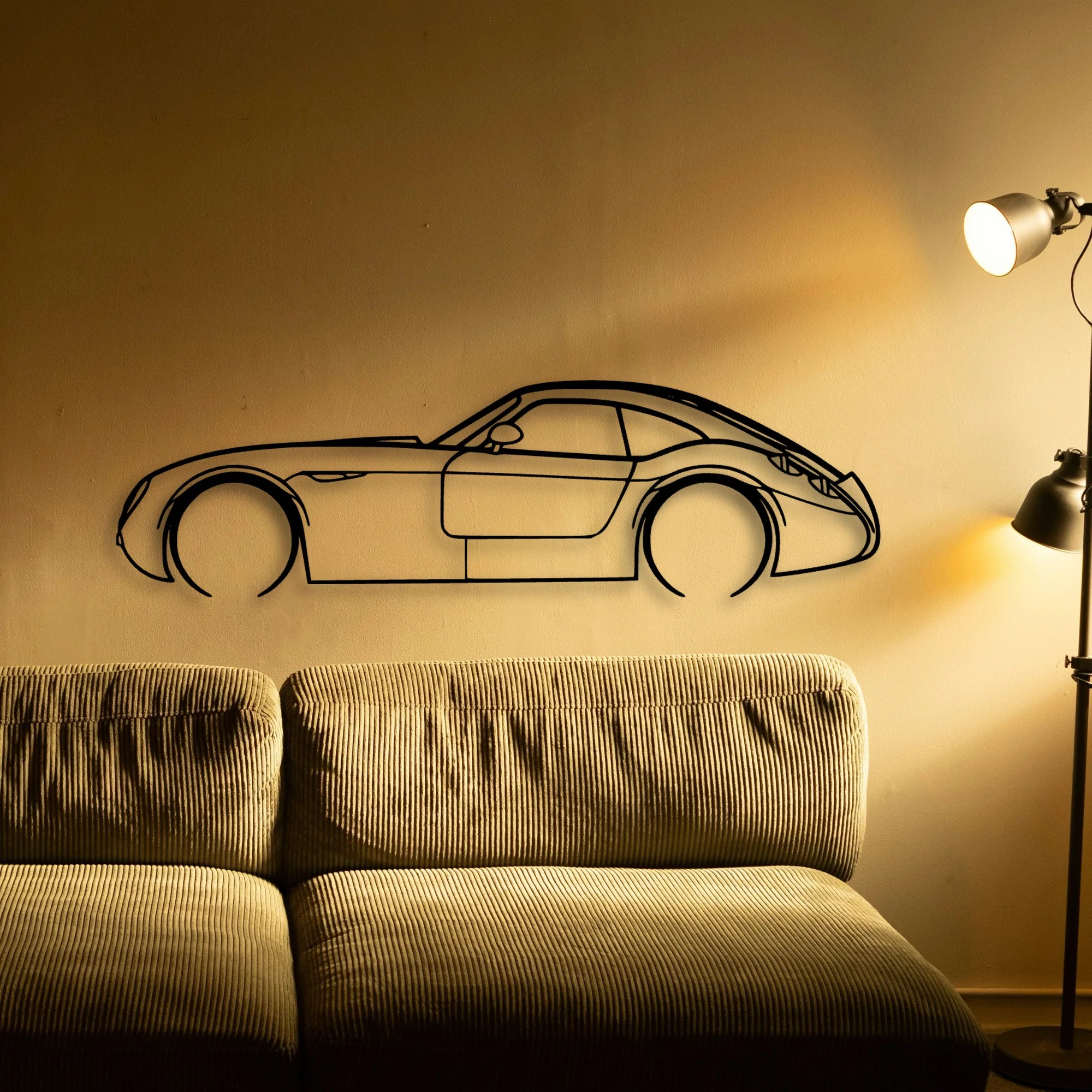 GT MF4 Classic Silhouette Metal Wall Art - Automotive Garage Decor