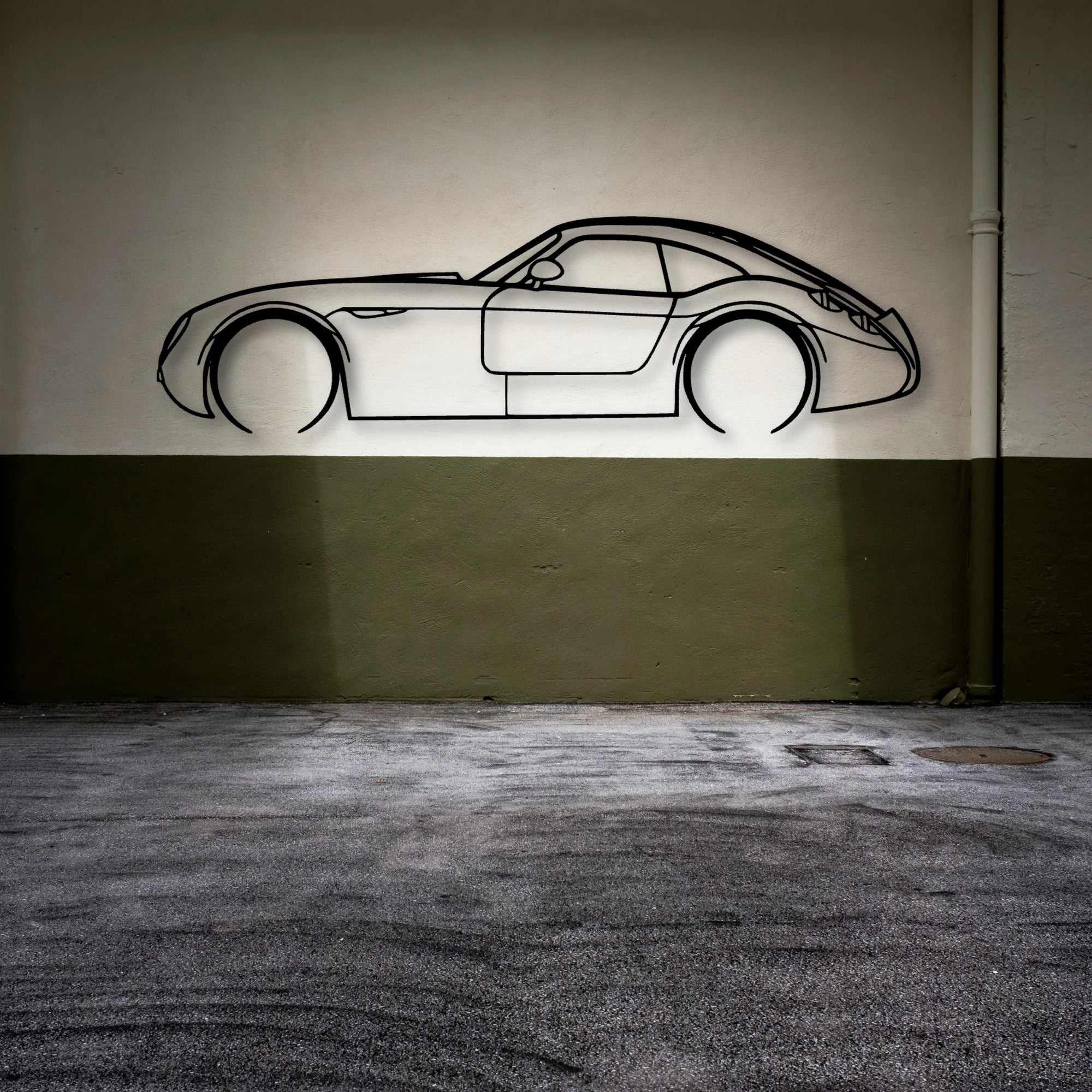 GT MF4 Classic Silhouette Metal Wall Art - Automotive Garage Decor