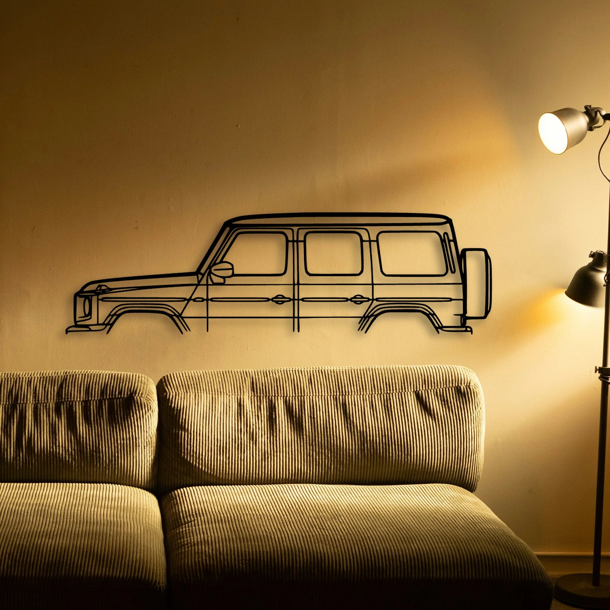 G Class Classic Silhouette Metal Wall Art - Automotive Garage Decor