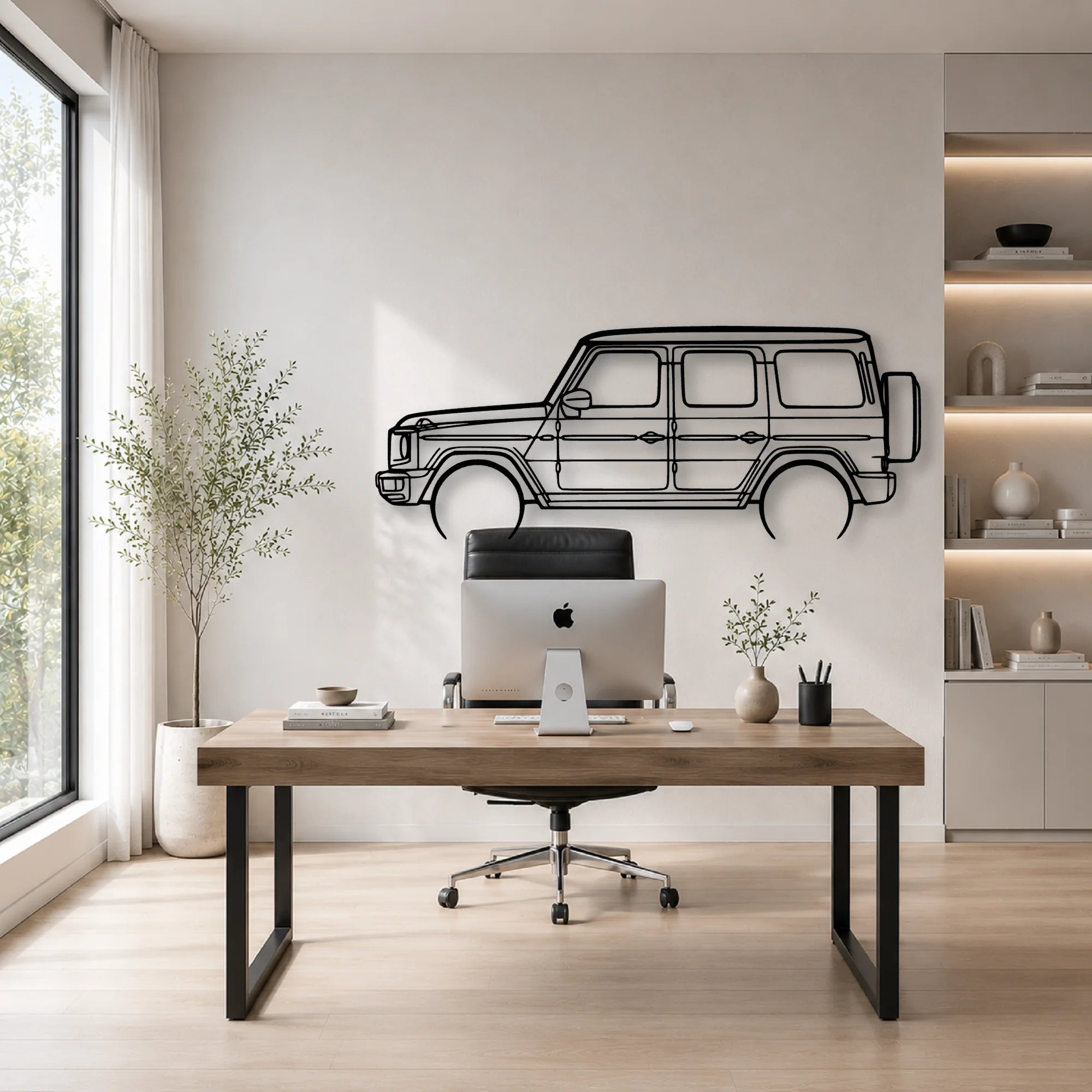 G Class 2020 Classic Silhouette Metal Wall Art - Automotive Garage Decor