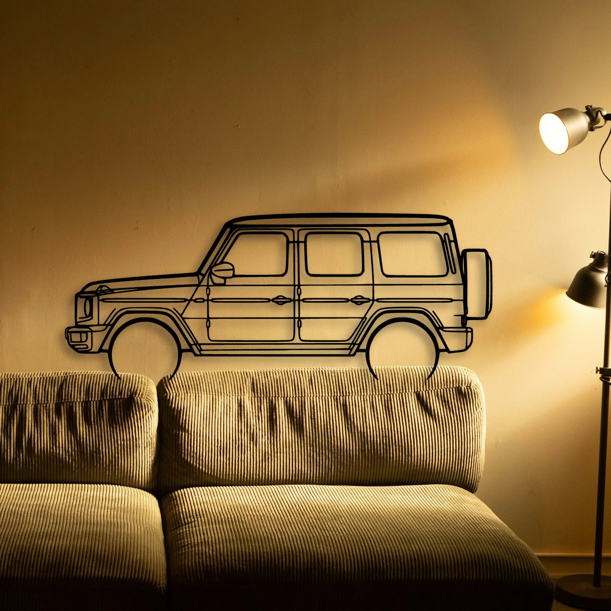 G Class 2020 Classic Silhouette Metal Wall Art - Automotive Garage Decor