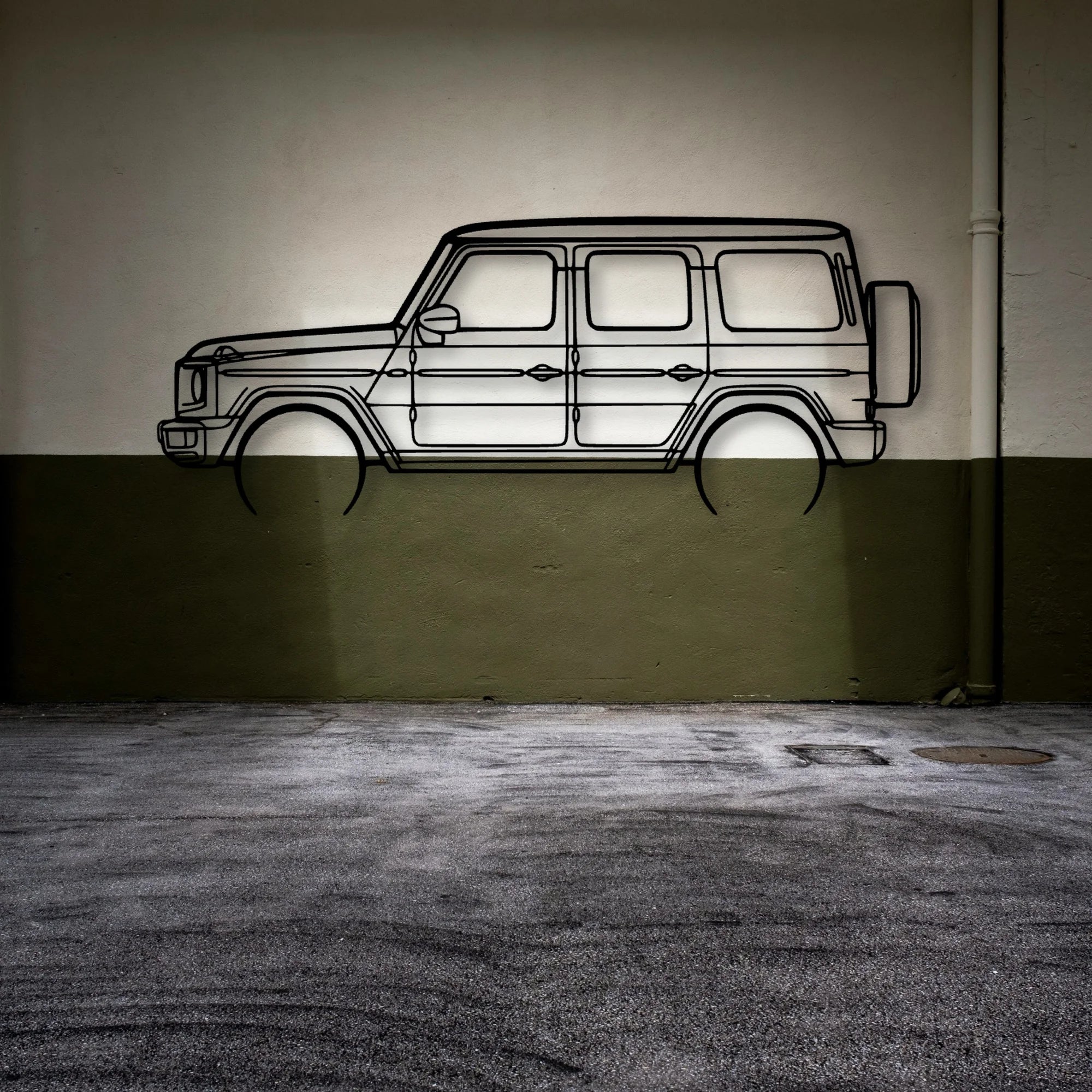G Class 2020 Classic Silhouette Metal Wall Art - Automotive Garage Decor