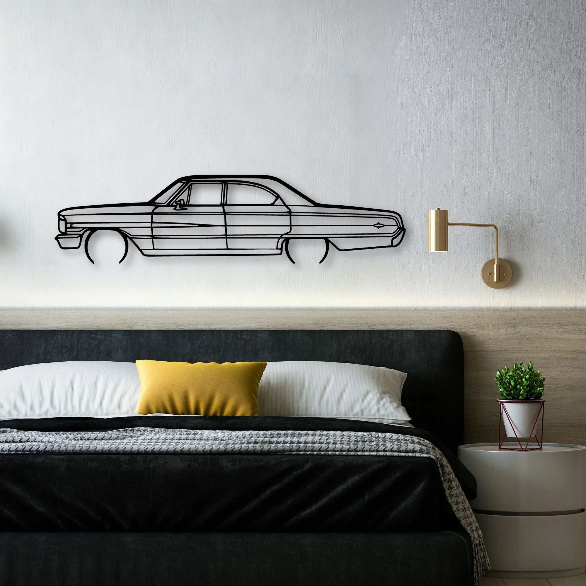 Galaxie 500XL Classic Silhouette Metal Wall Art - Automotive Garage Decor