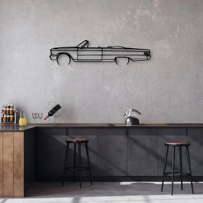 Galaxie 500 1963 Classic Silhouette Metal Wall Art - Automotive Garage Decor