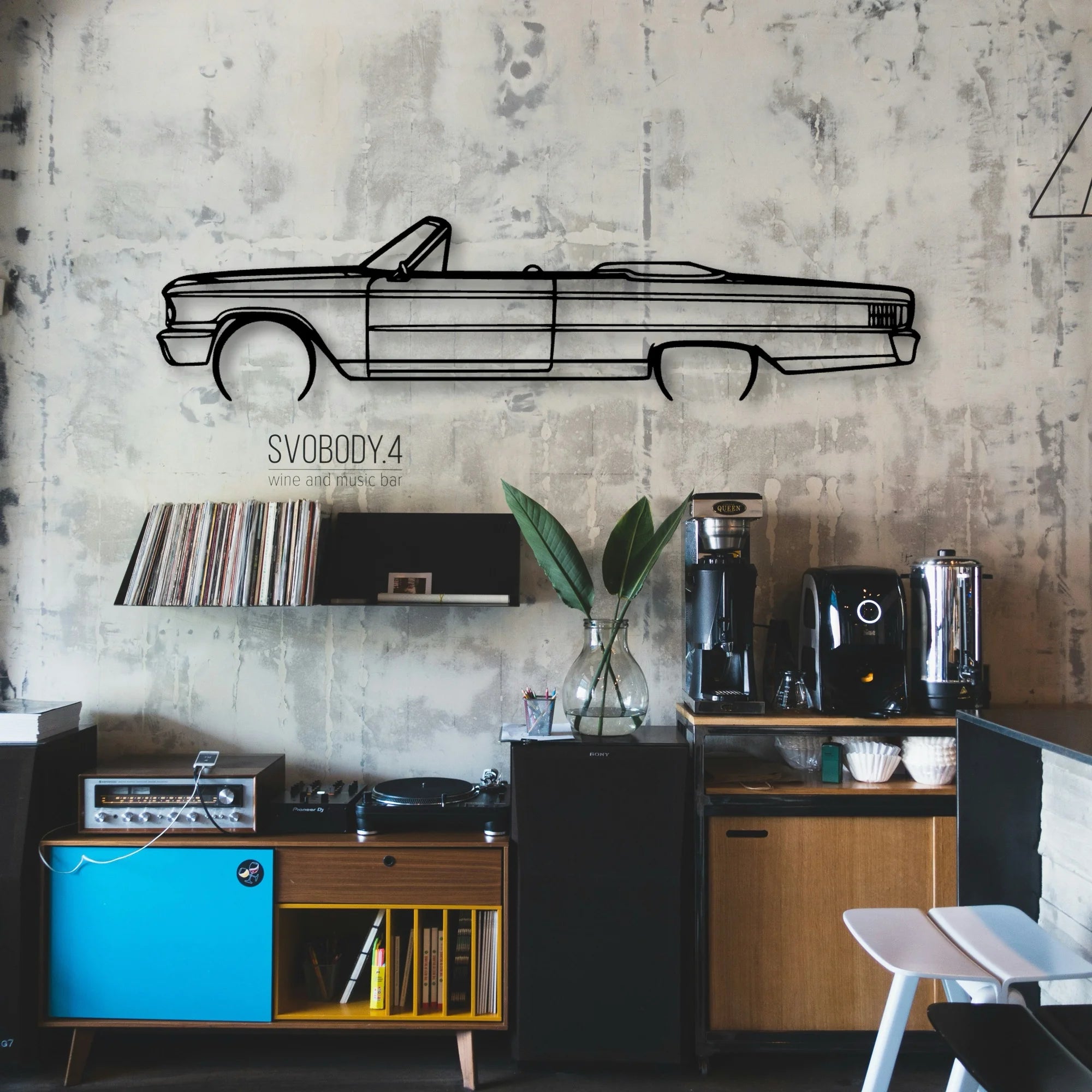 Galaxie 500 1963 Classic Silhouette Metal Wall Art - Automotive Garage Decor