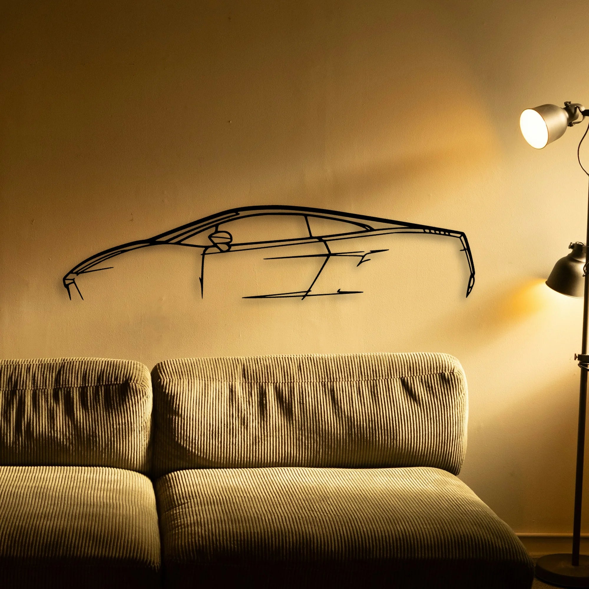 Gallardo Classic Silhouette Metal Wall Art - Automotive Garage Decor
