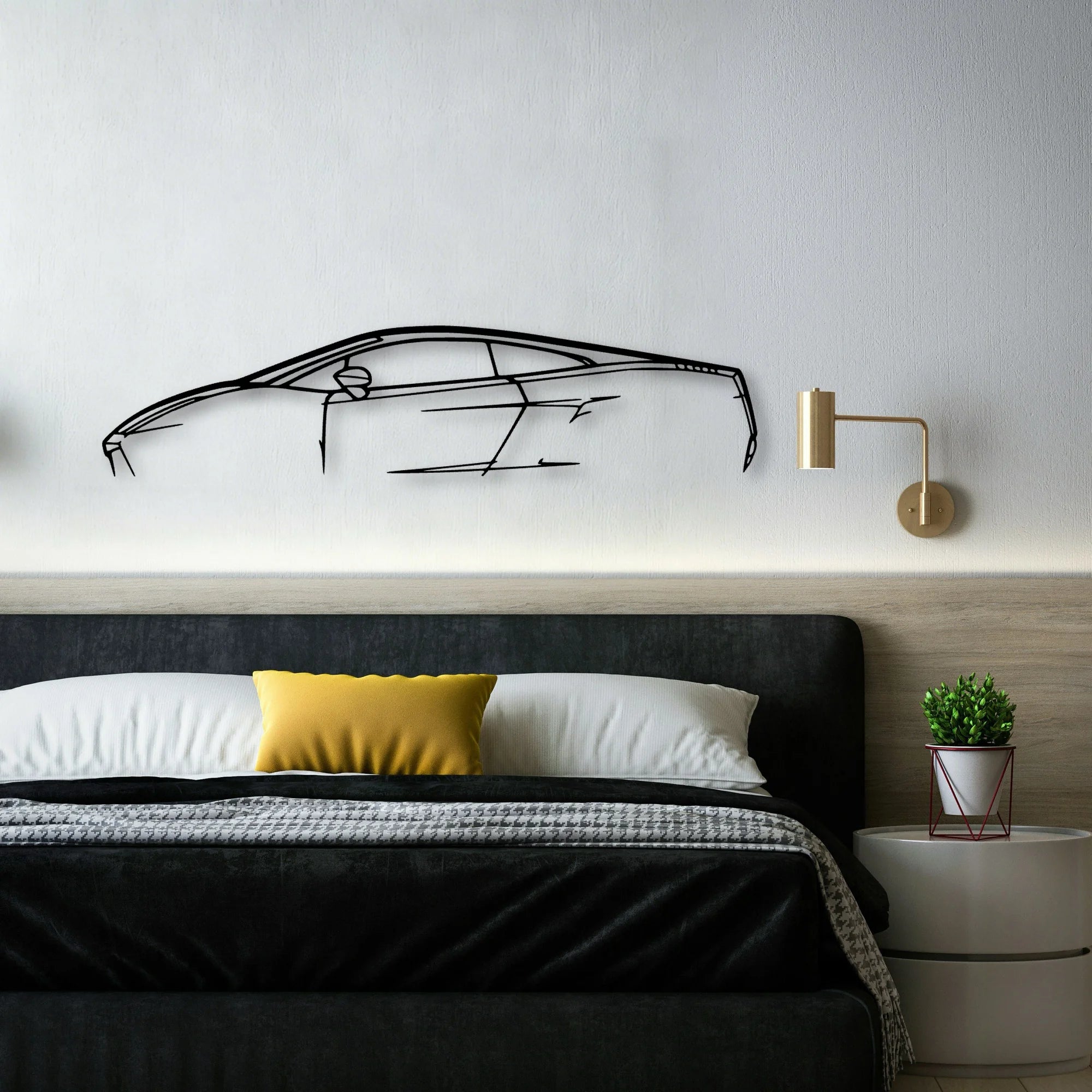 Gallardo Classic Silhouette Metal Wall Art - Automotive Garage Decor