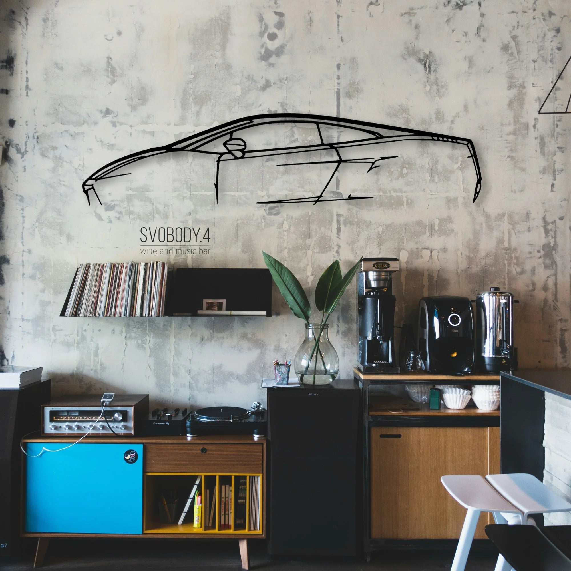 Gallardo Classic Silhouette Metal Wall Art - Automotive Garage Decor