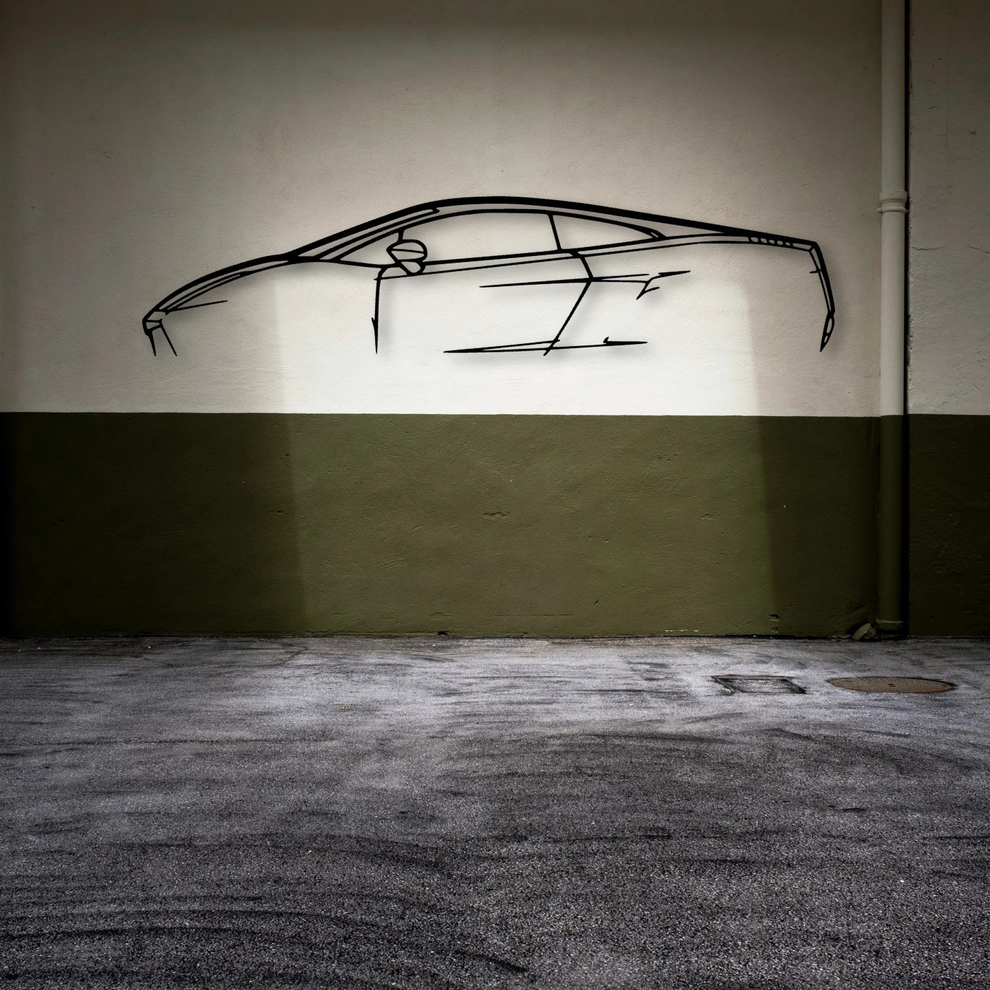 Gallardo Classic Silhouette Metal Wall Art - Automotive Garage Decor