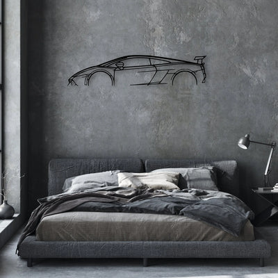 Gallardo LP570 Blancpain Classic Silhouette Metal Wall Art - Automotive Garage Decor
