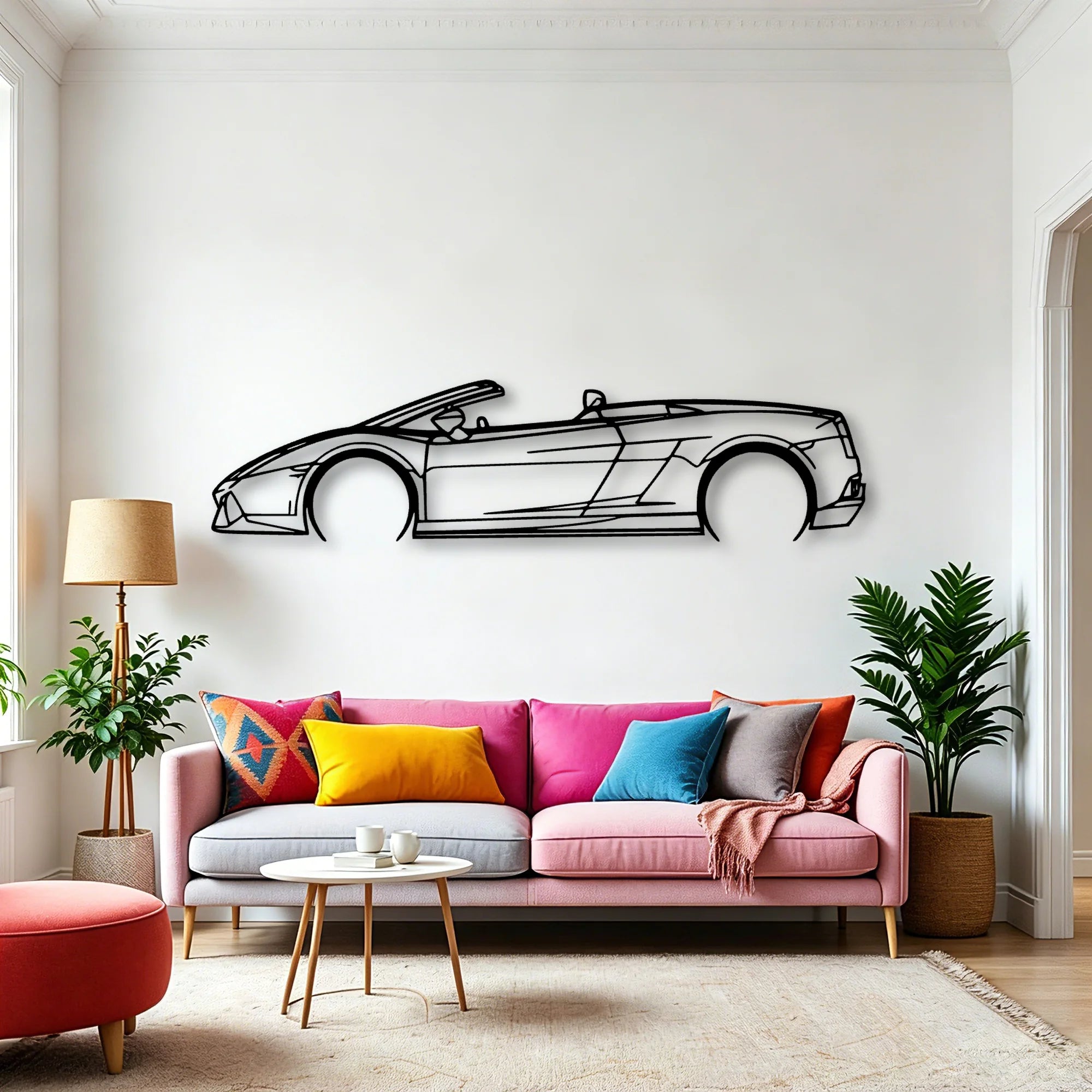 Gallardo Spyder 2012 Classic Silhouette Metal Wall Art - Automotive Garage Decor