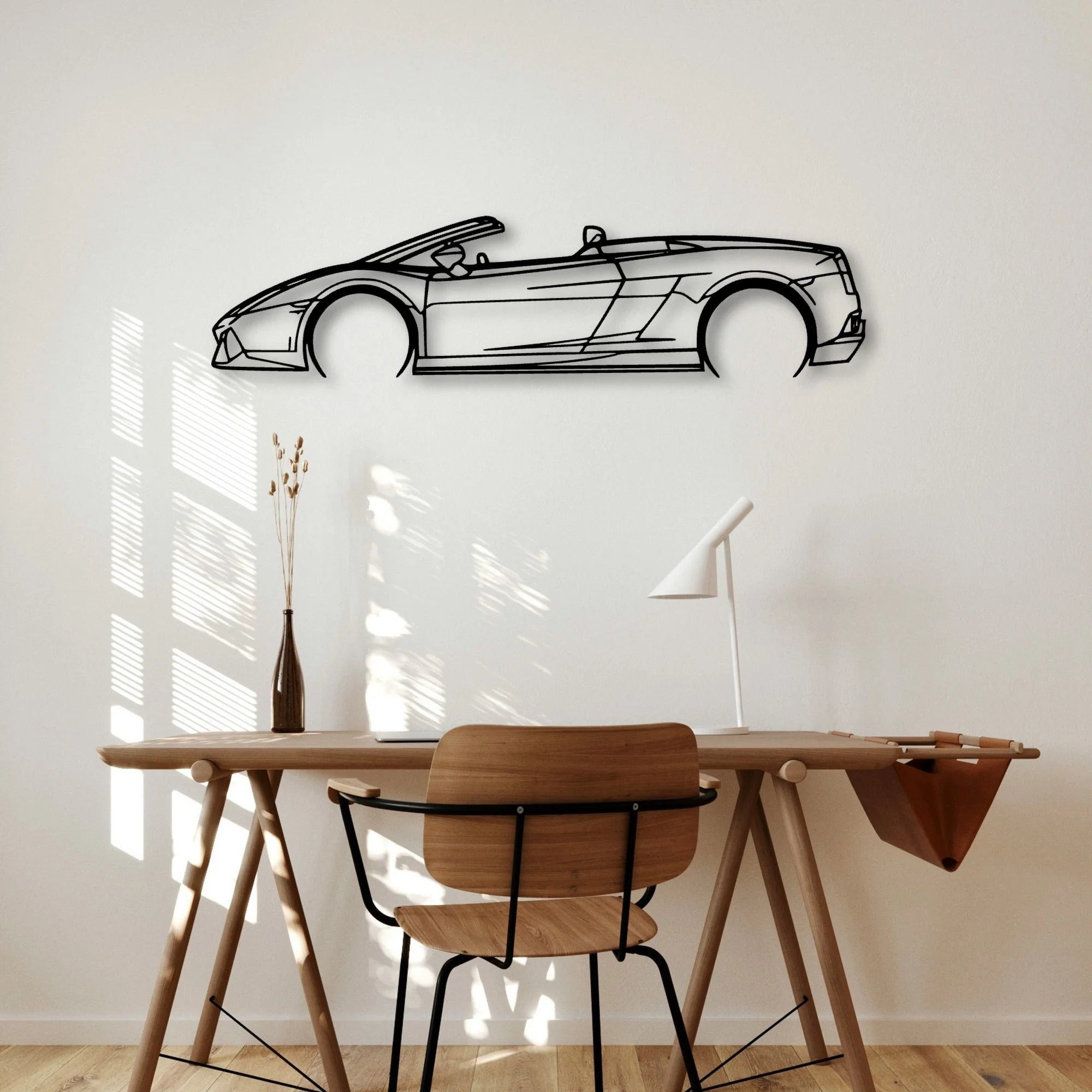 Gallardo Spyder 2012 Classic Silhouette Metal Wall Art - Automotive Garage Decor