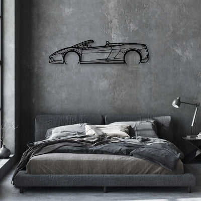Gallardo Spyder 2012 Classic Silhouette Metal Wall Art - Automotive Garage Decor