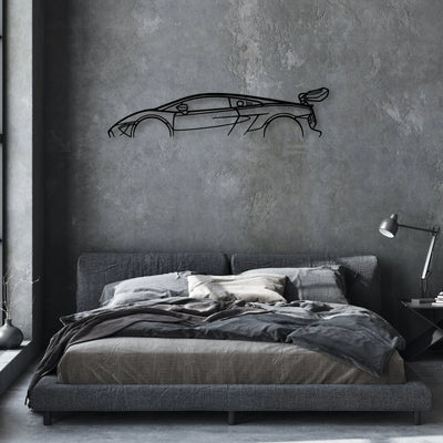 Gallardo Super Trofeo Classic Silhouette Metal Wall Art - Automotive Garage Decor
