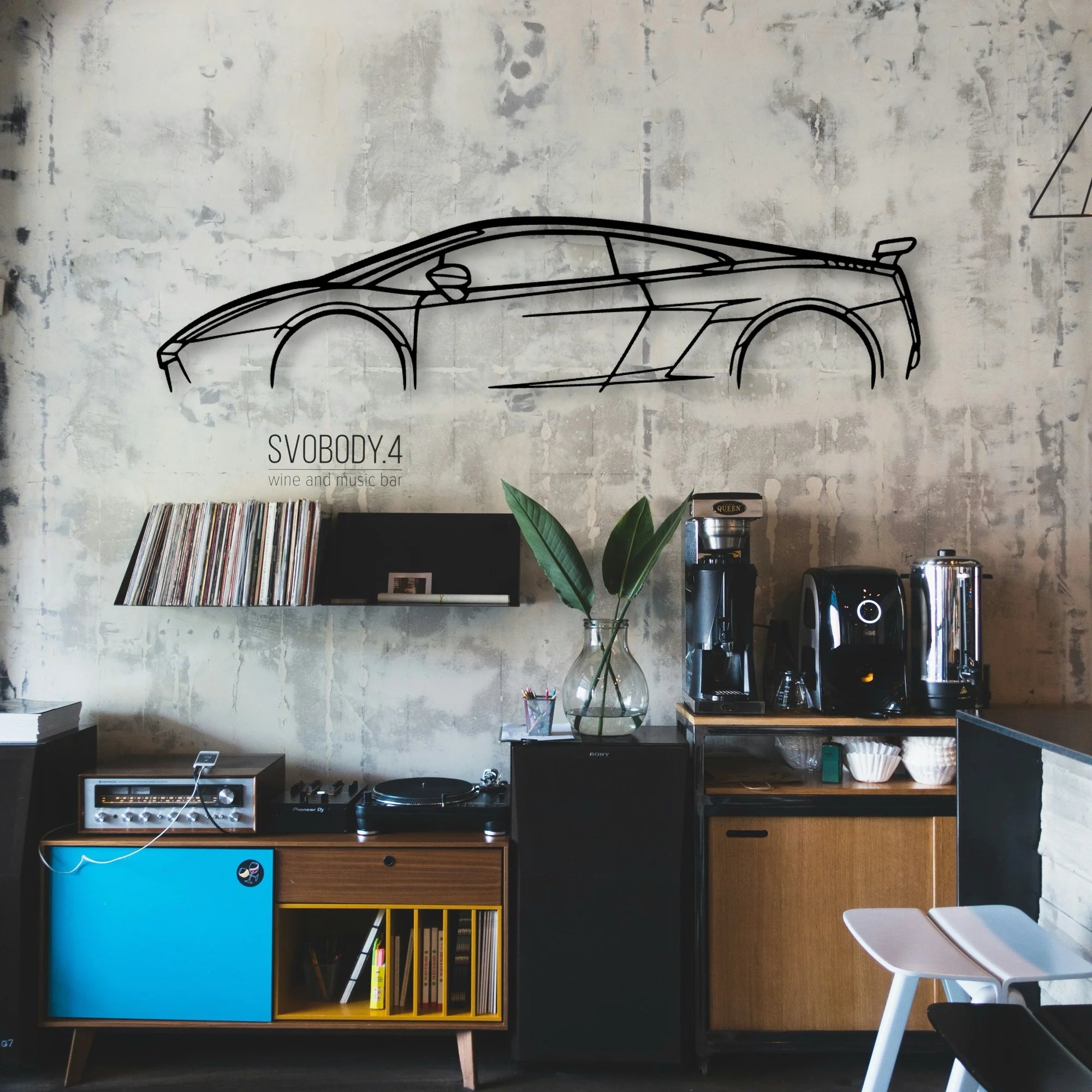 Gallardo Superleggera 2007 Classic Silhouette Metal Wall Art - Automotive Garage Decor