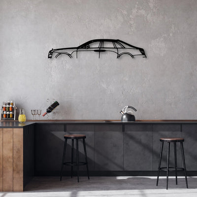 Ghost Black 2022 Classic Silhouette Metal Wall Art - Automotive Garage Decor